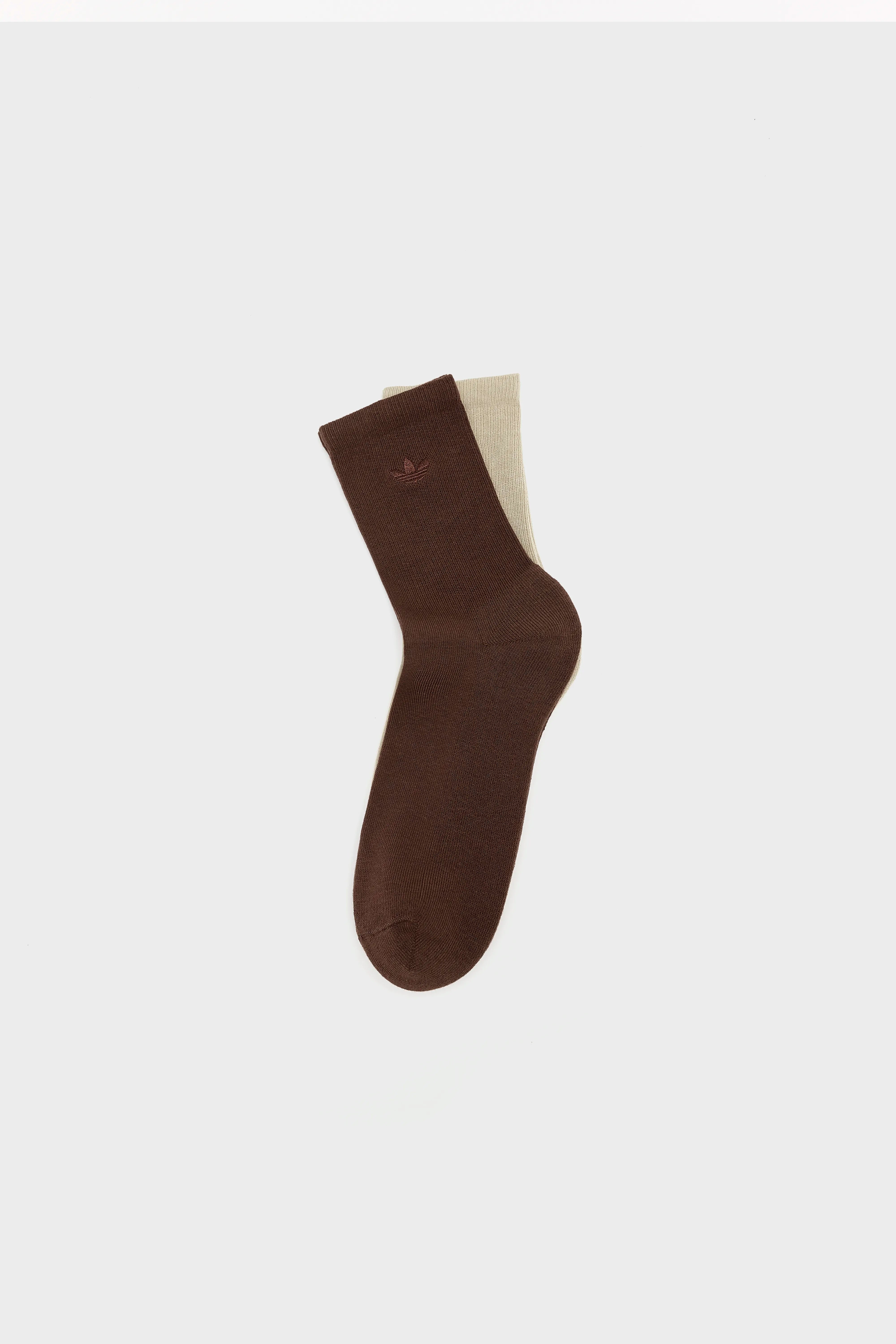 Two-Toned Crew Socks for Women  (252 / W / BROWN)