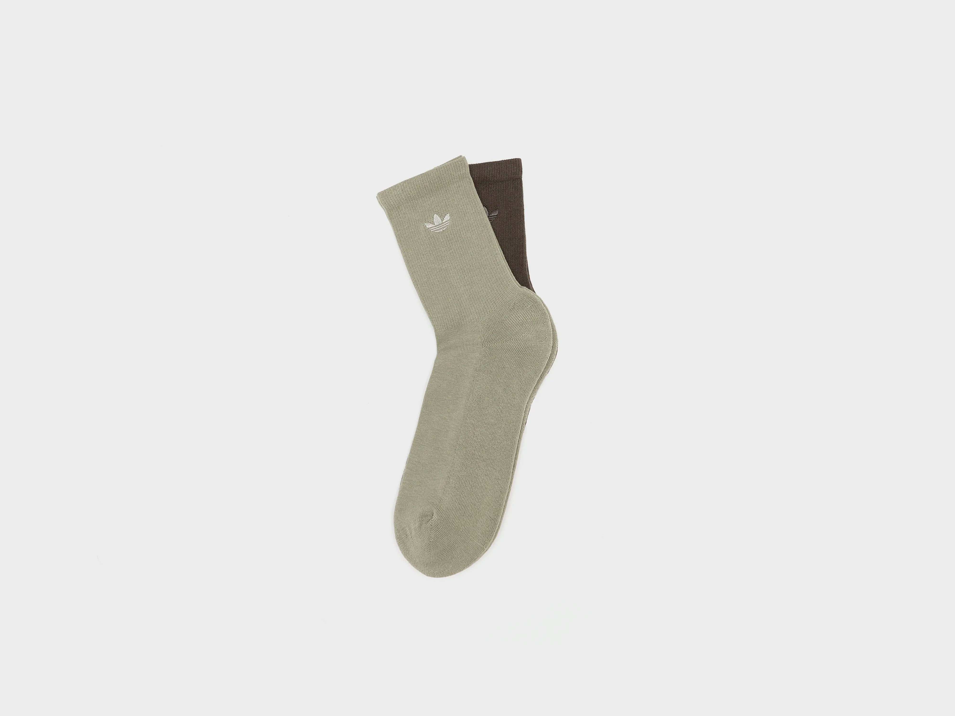 Two-Toned Crew Socks for Men  (252 / M / BROWN)
