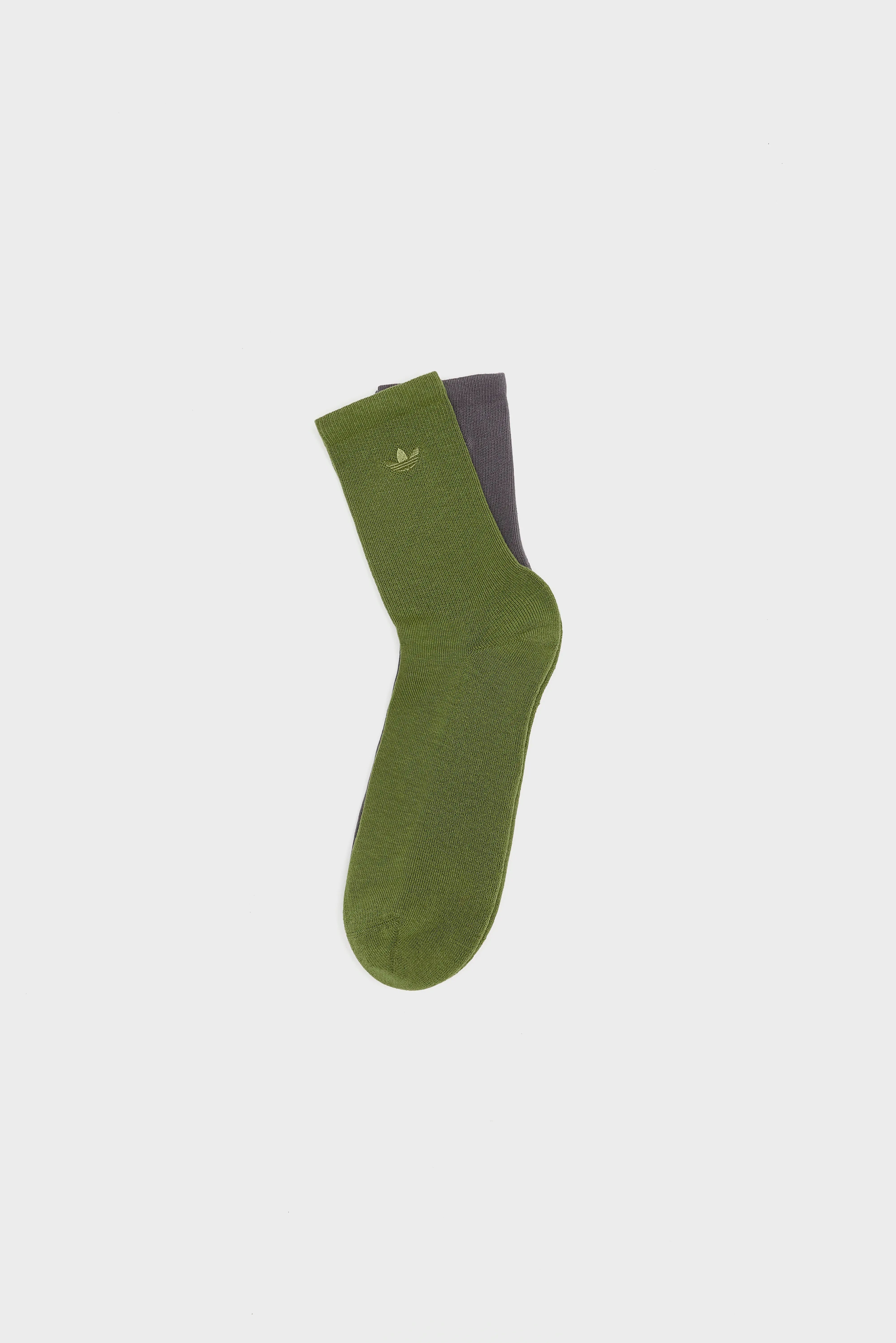 Two-Toned Crew Socks for Men  (252 / M / GREEN)