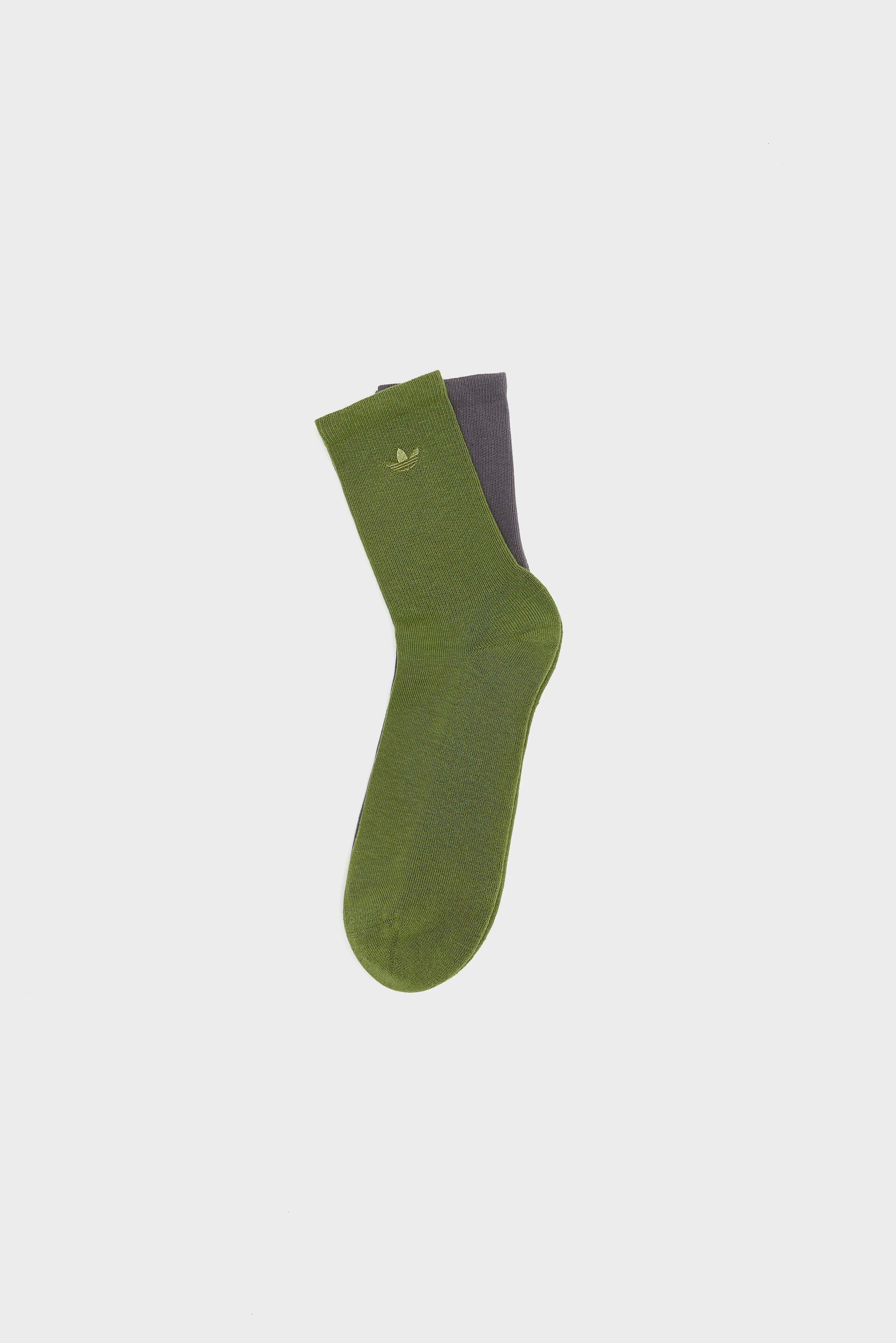 Two-Toned Crew Socks for Women  (252 / W / GREEN)