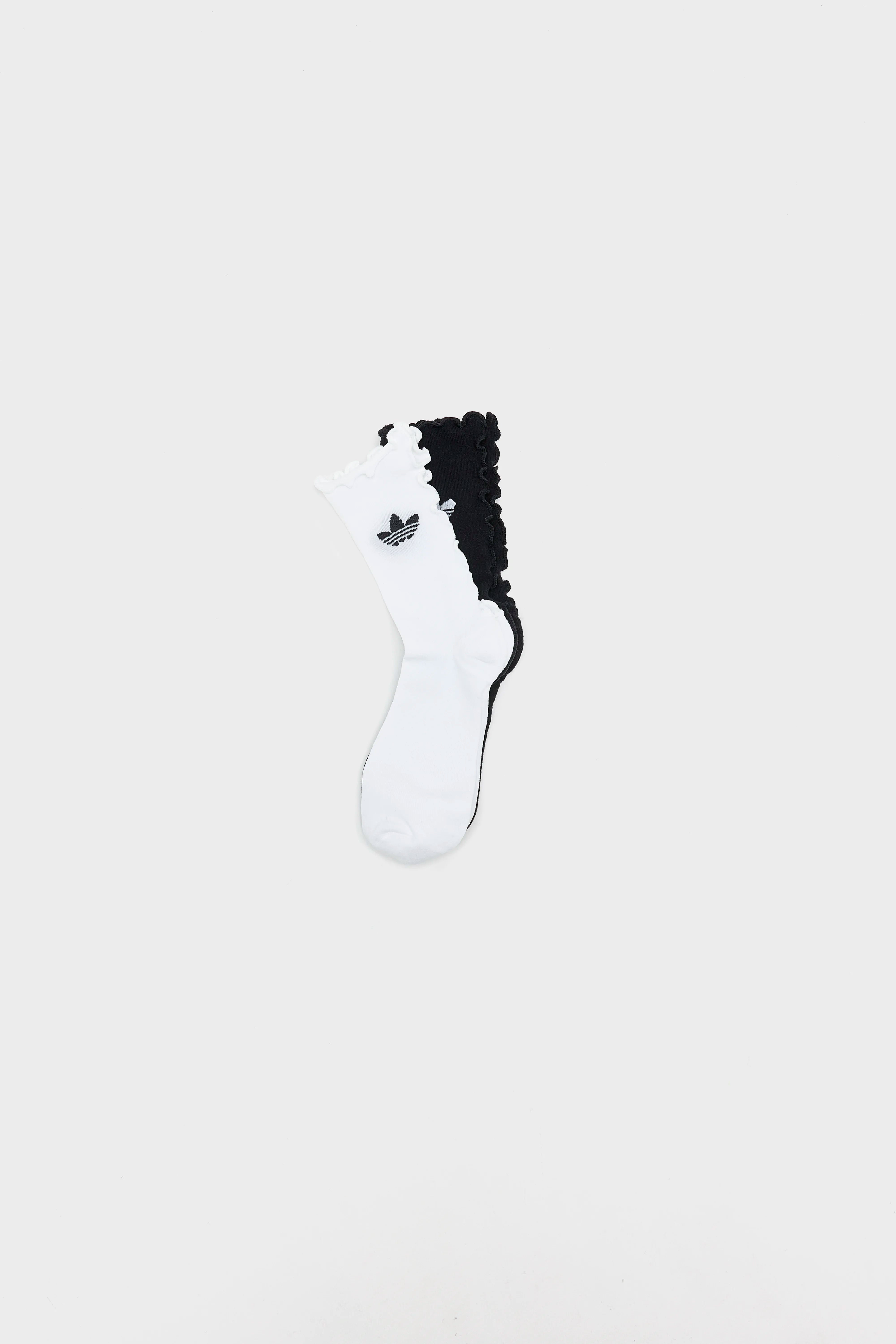Sokken met ruches voor dames (261 / W / BLACK/WHITE)