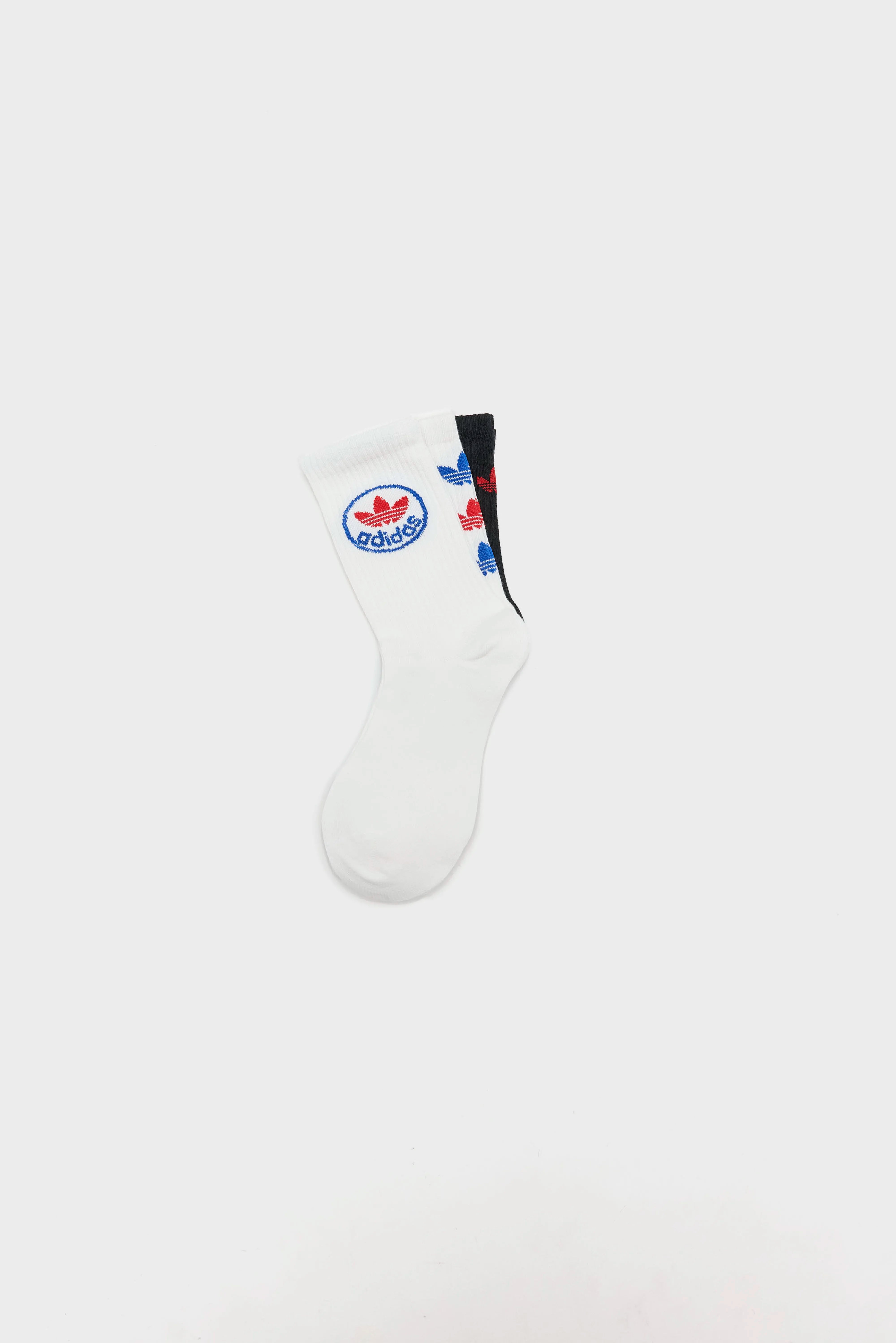 Trefoil Crew Socks for Men (261 / M / BLACK/WHITE)