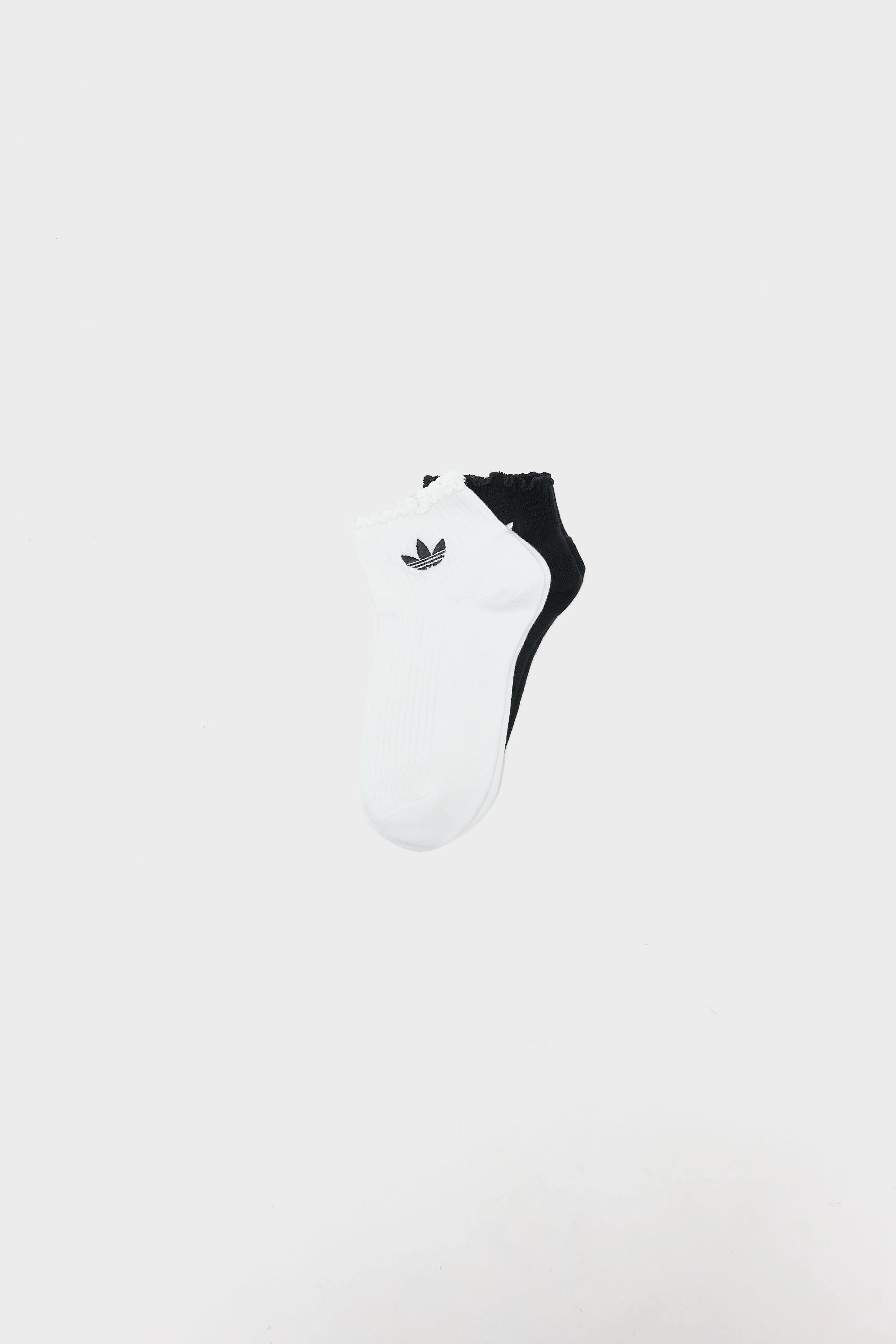 Chaussettes Ruffle Quarter pour Femme (261 / W / BLACK/WHITE)