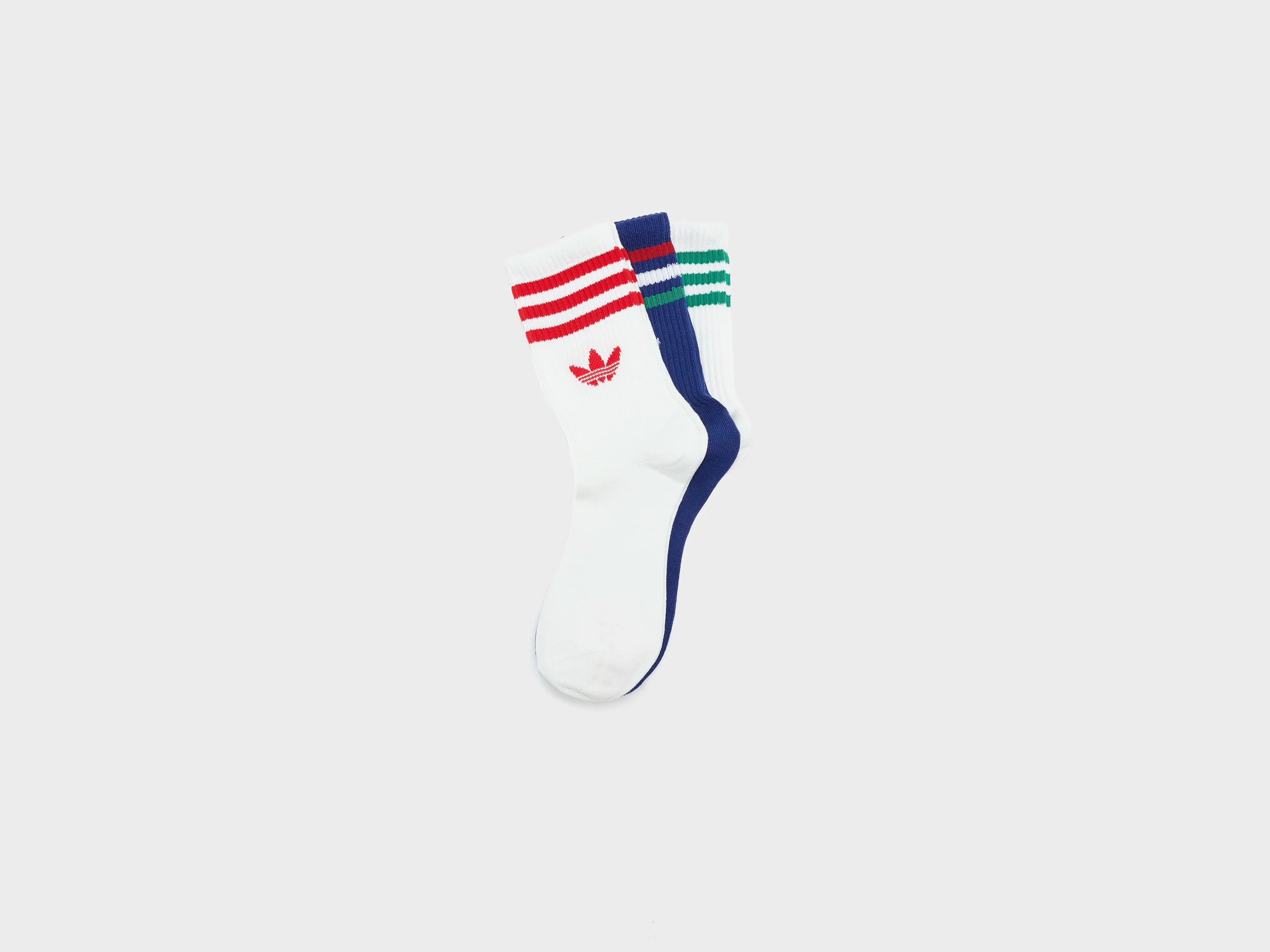 3-Stripes Crew Socks for Men (261 / M / MULTICOLOR)