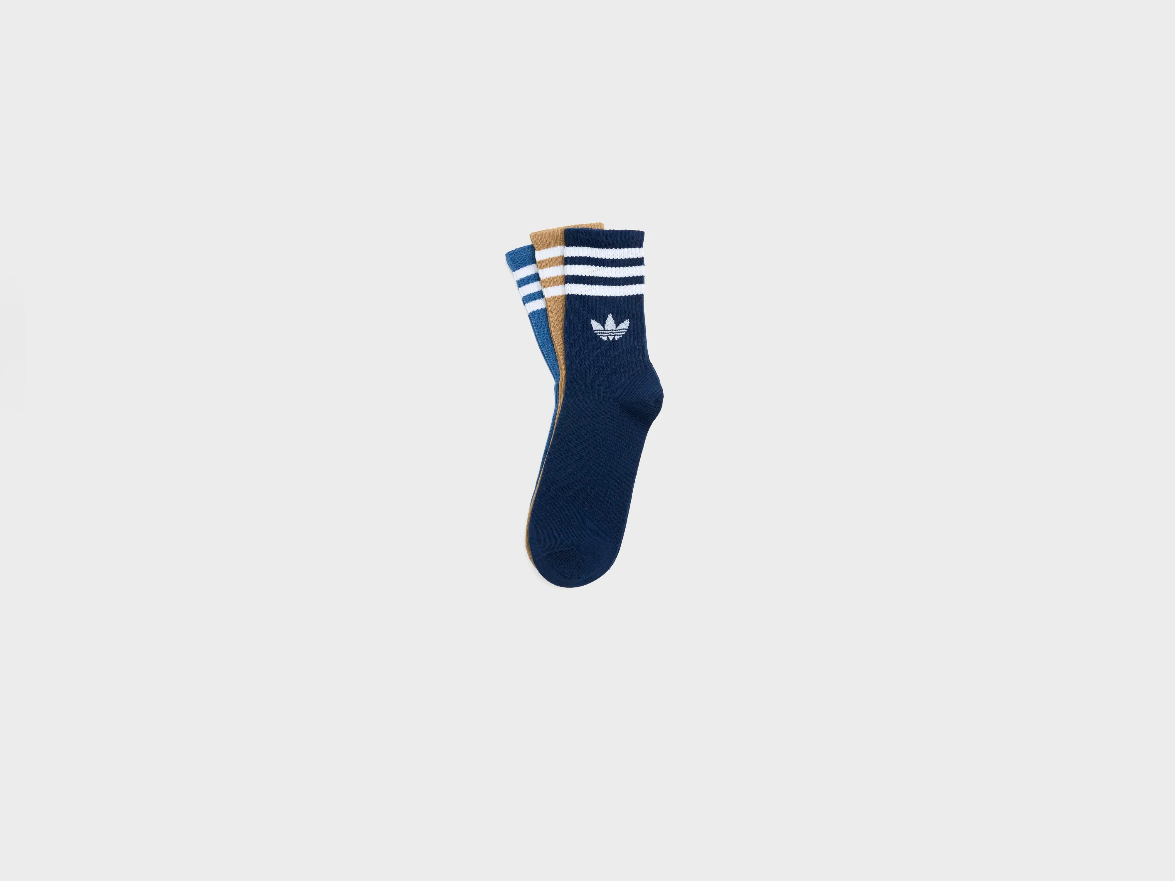 3-Stripes Crew Socks for Men (262 / M / BLUE)