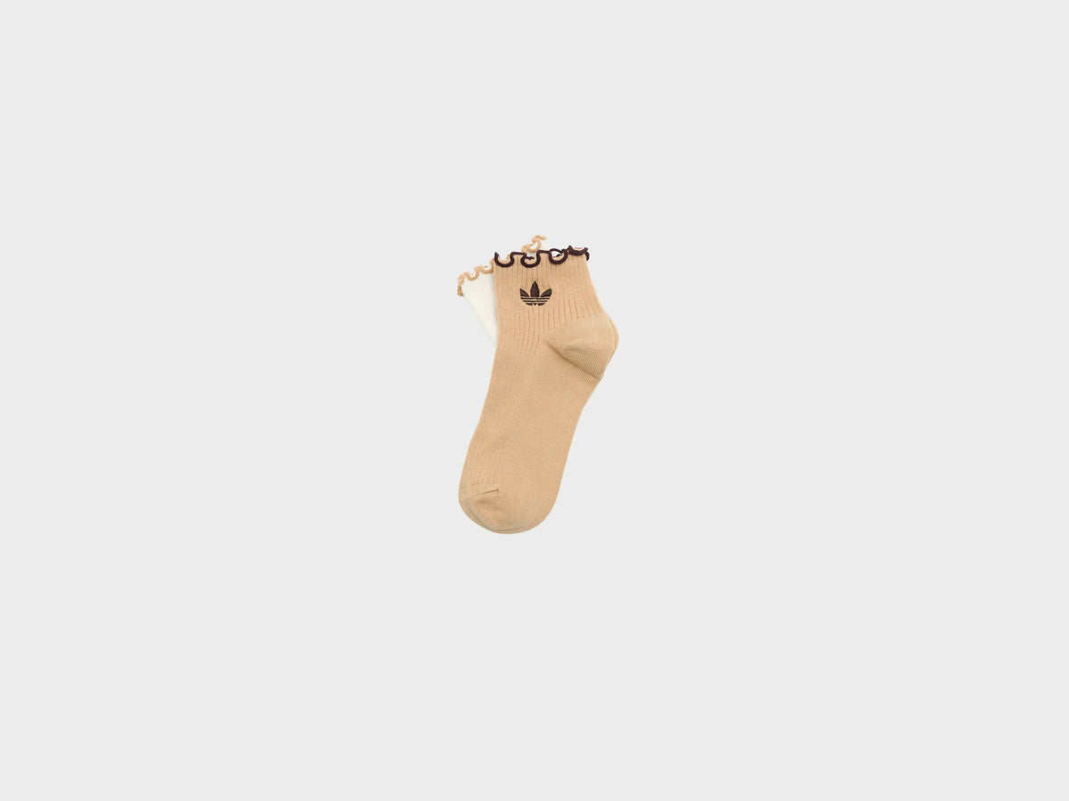 Quarter Sokken met Ruches voor Dames (262 / W / BEIGE)