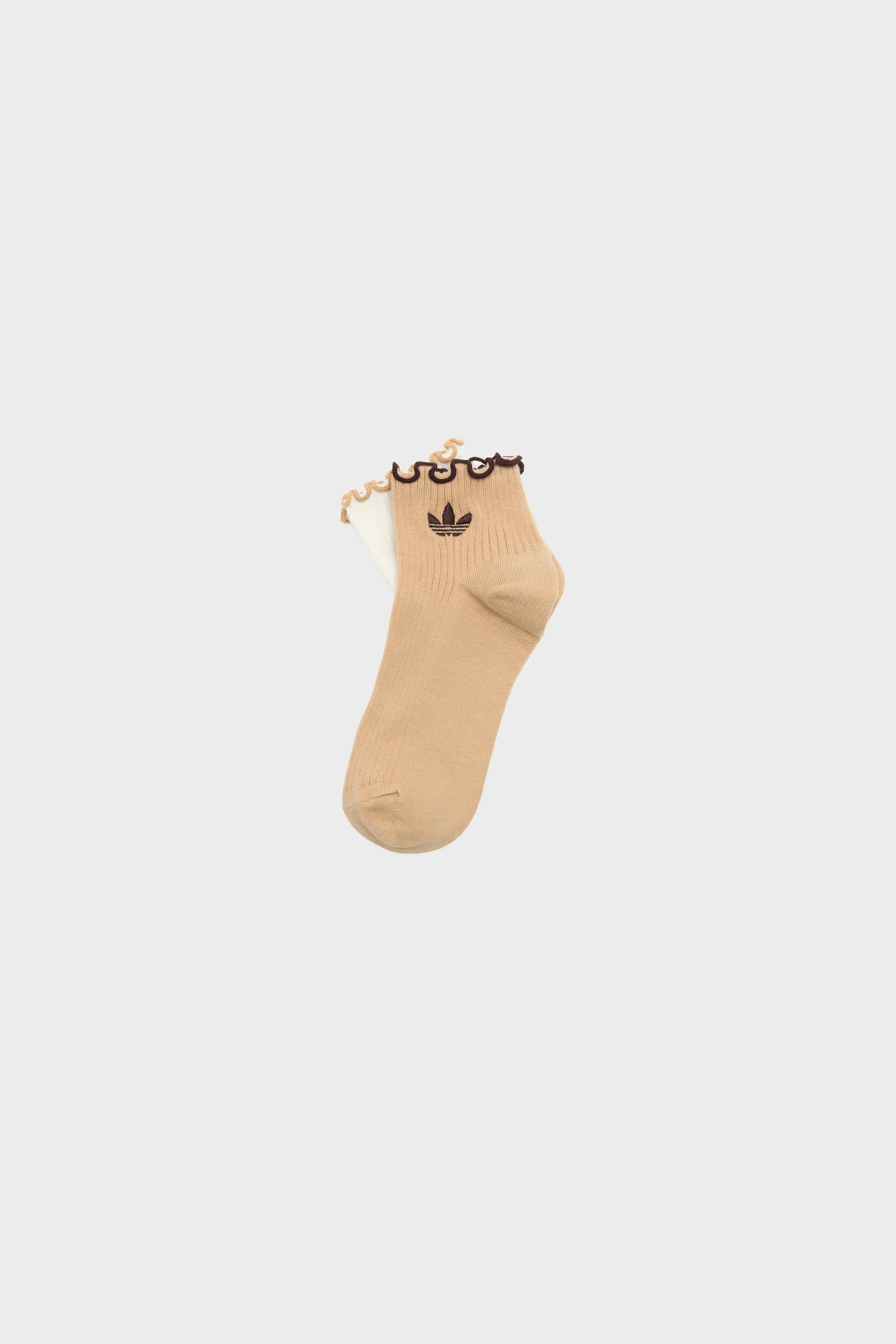 Quarter Sokken met Ruches voor Dames (262 / W / BEIGE)