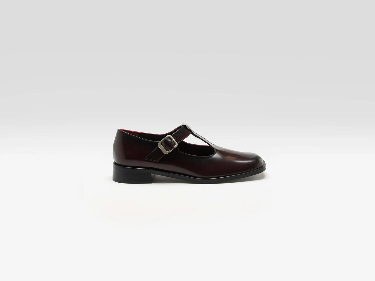 Lucy T-Bar Mary Janes (262 / W / BURGUNDY)