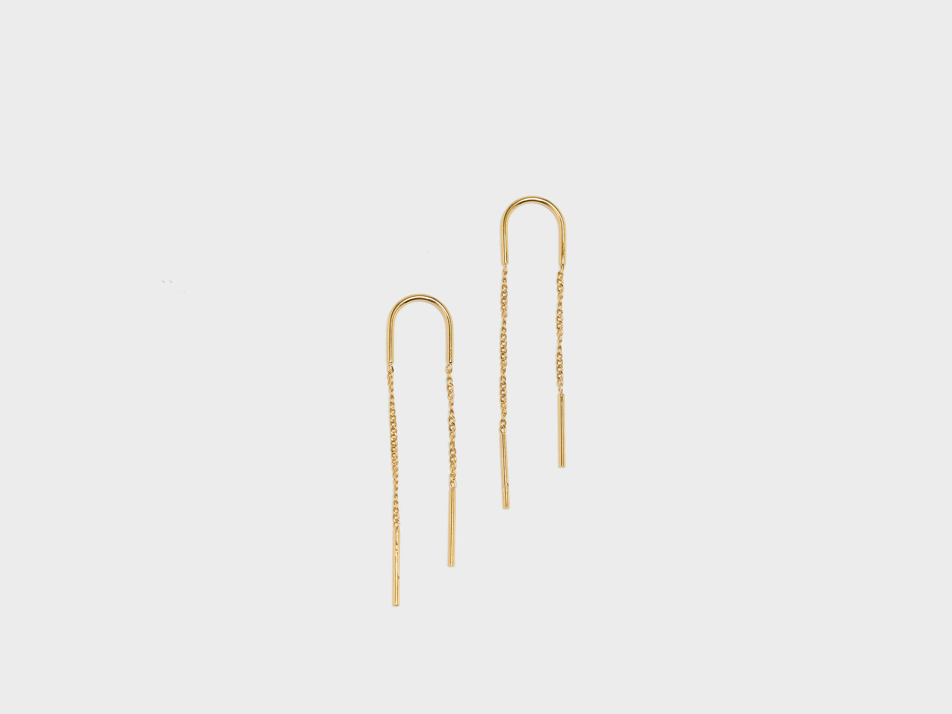 Boucle d'Oreilles Chaîne Double Adèle (251 / W / GOLD)