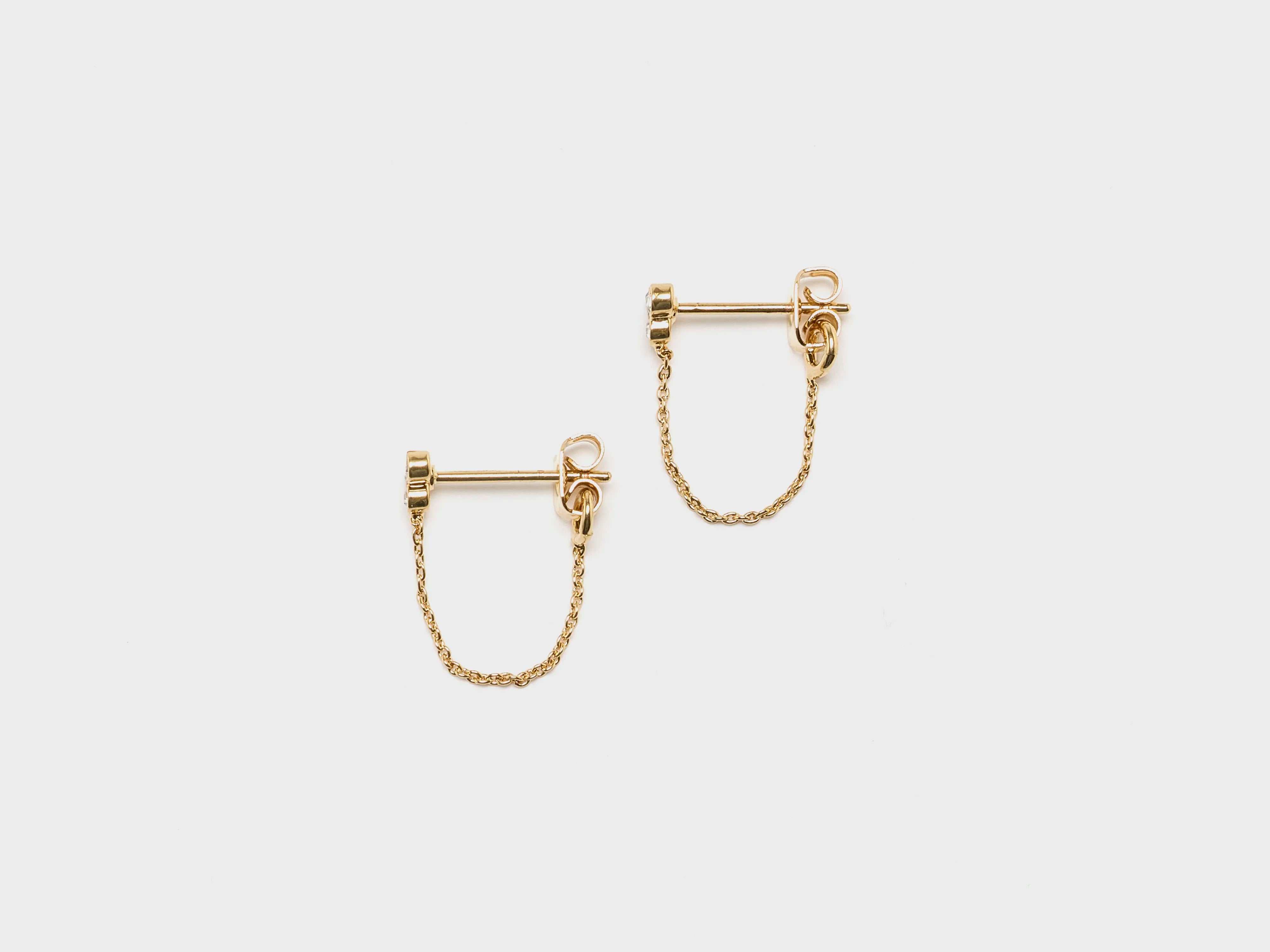 Melia Chain Earrings (252 / W / GOLD)