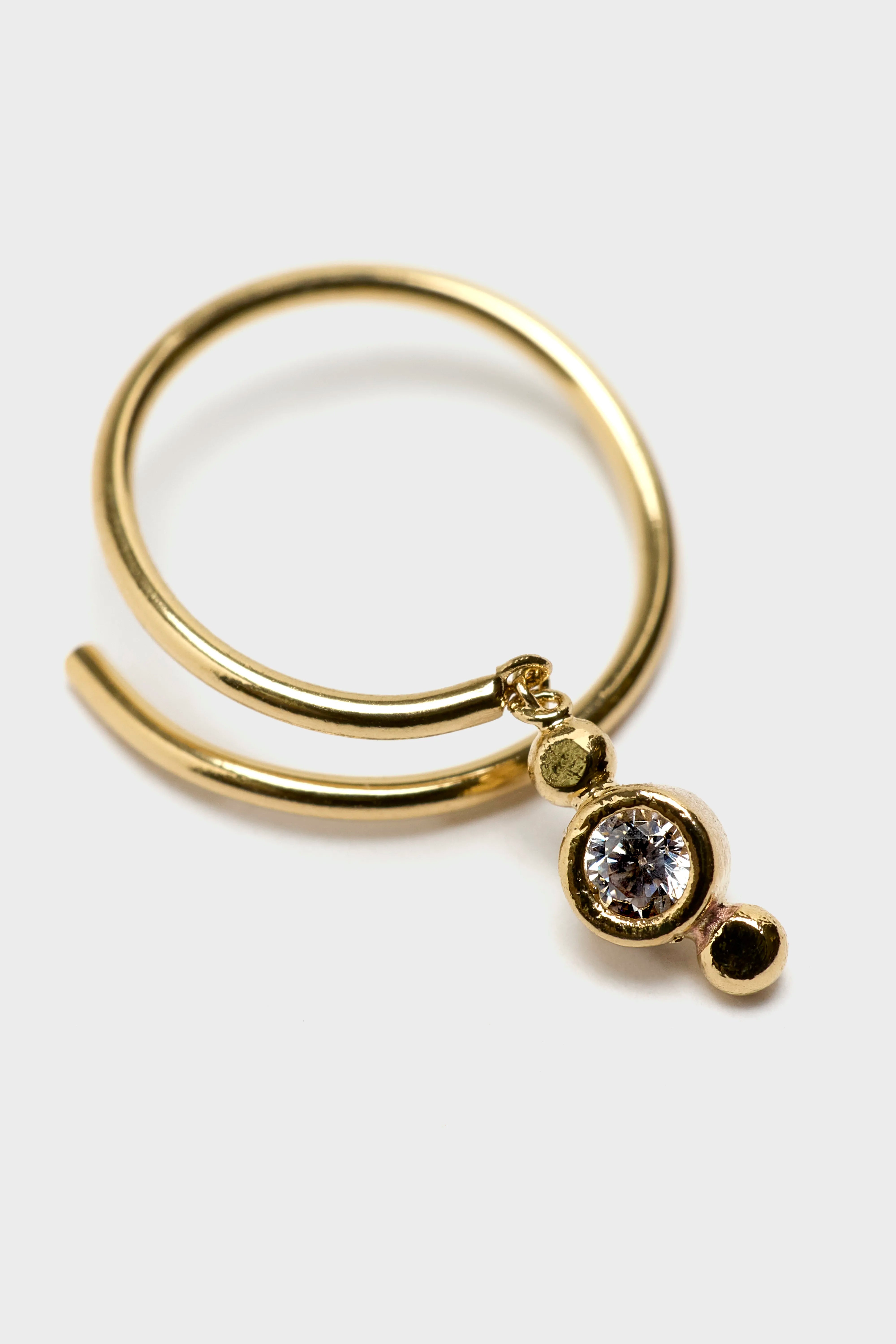 Crystal Spiral Earrings (261 / W / GOLD)