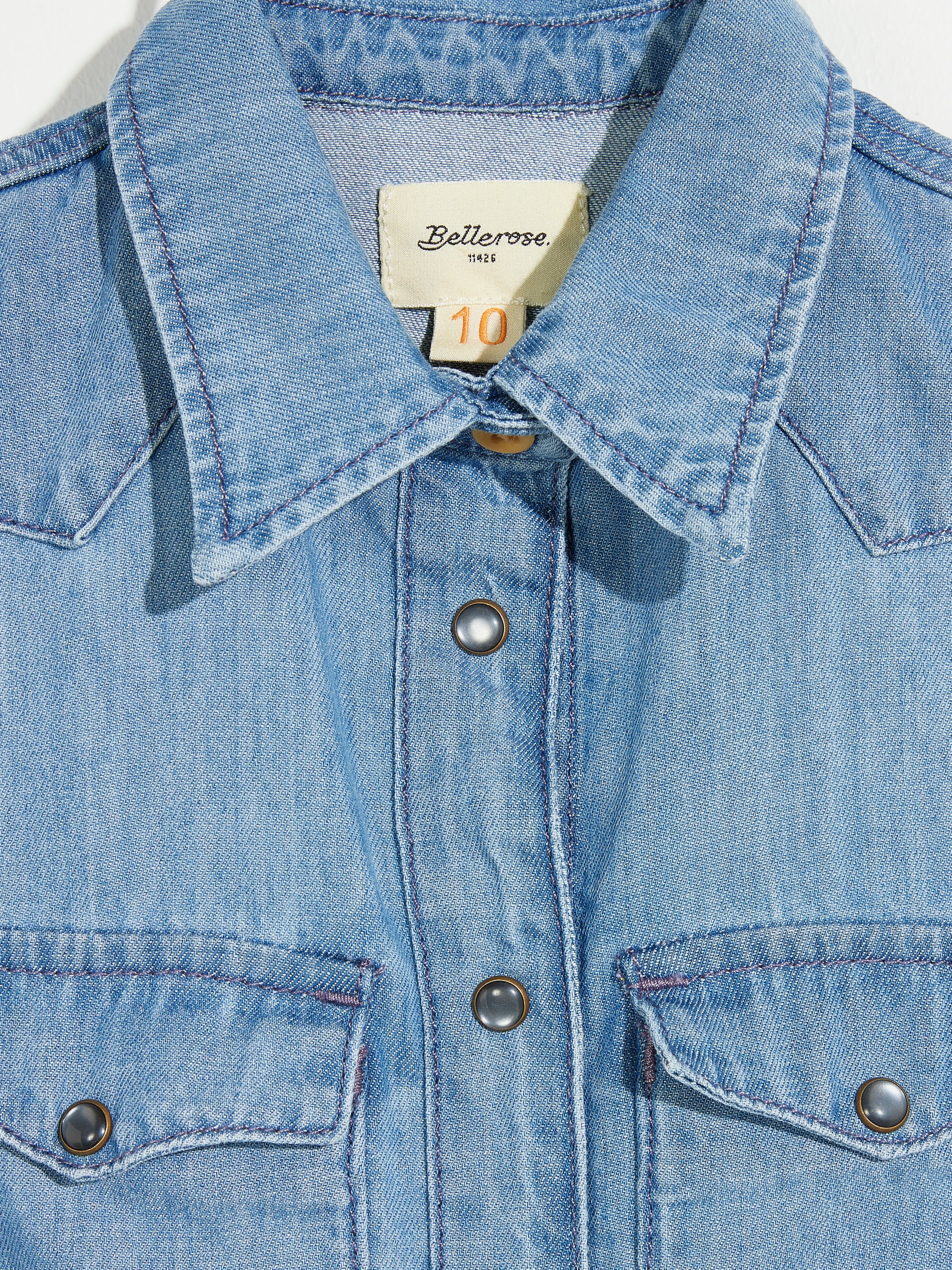chemise patent (241 / G / MD BLUE BLEACH)