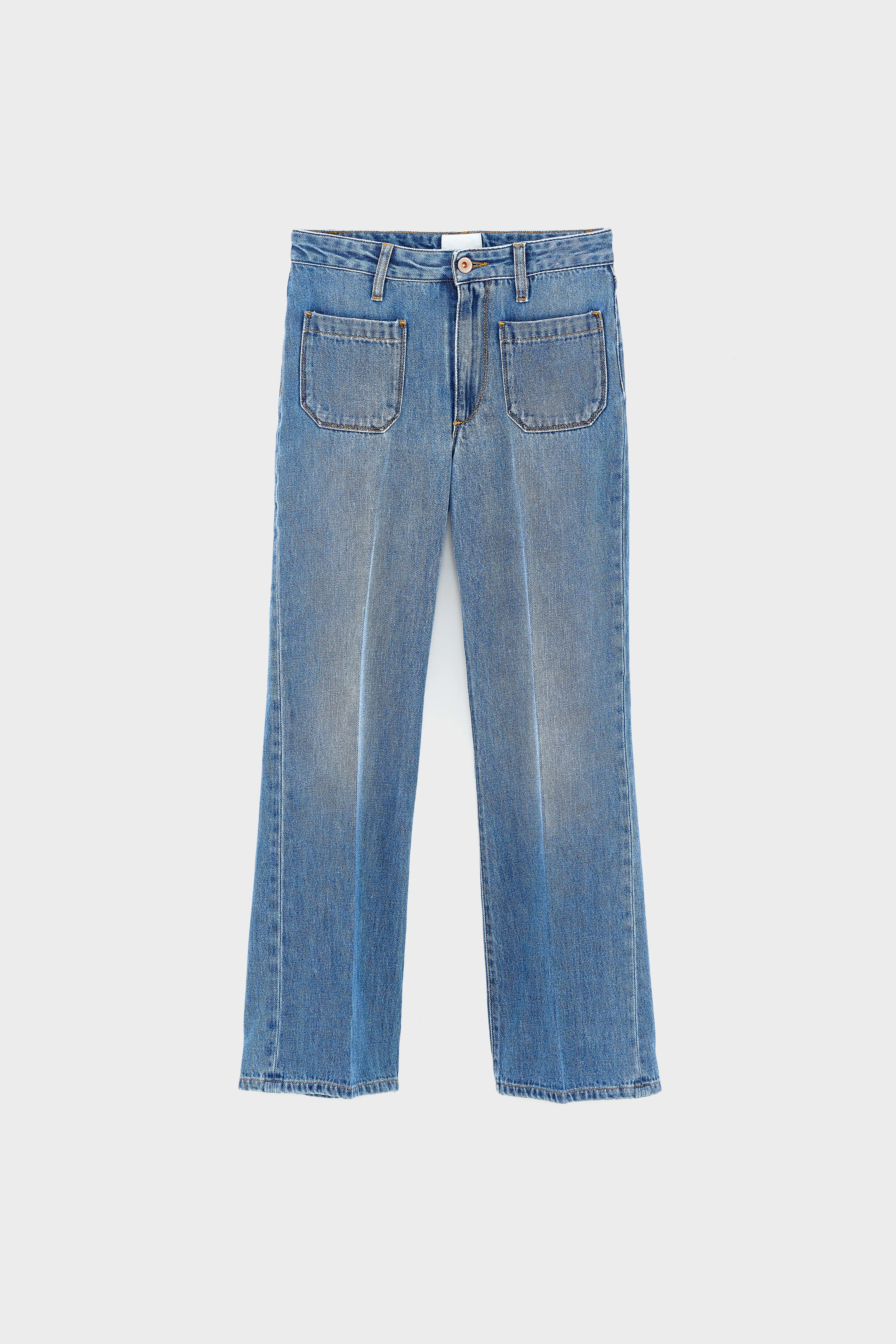 Pepy flared medium blue jeans (242 / G / MD BLUE BLEACH)