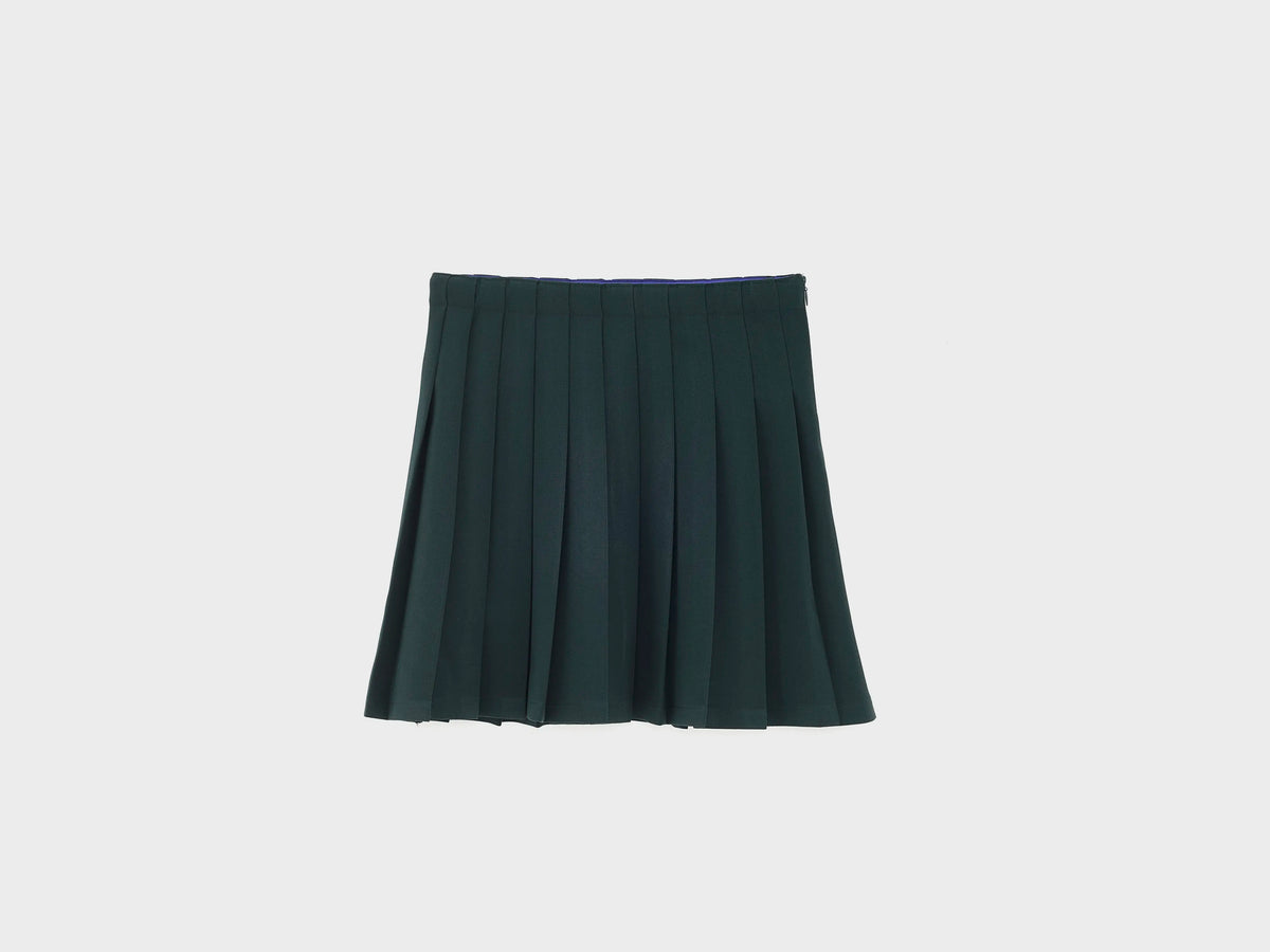 Asra forest green pleated mini skirt (242 / G / FOREST)