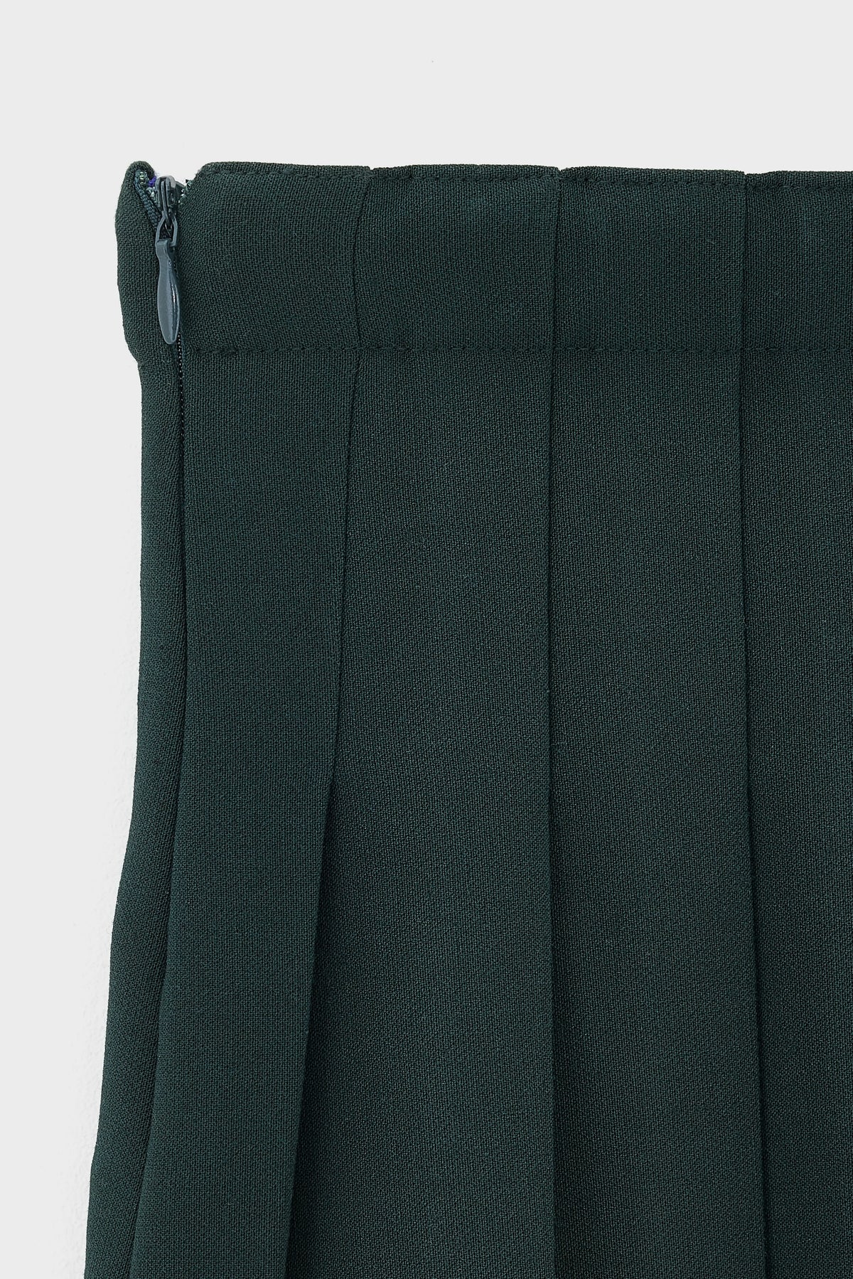 Asra forest green pleated mini skirt (242 / G / FOREST)