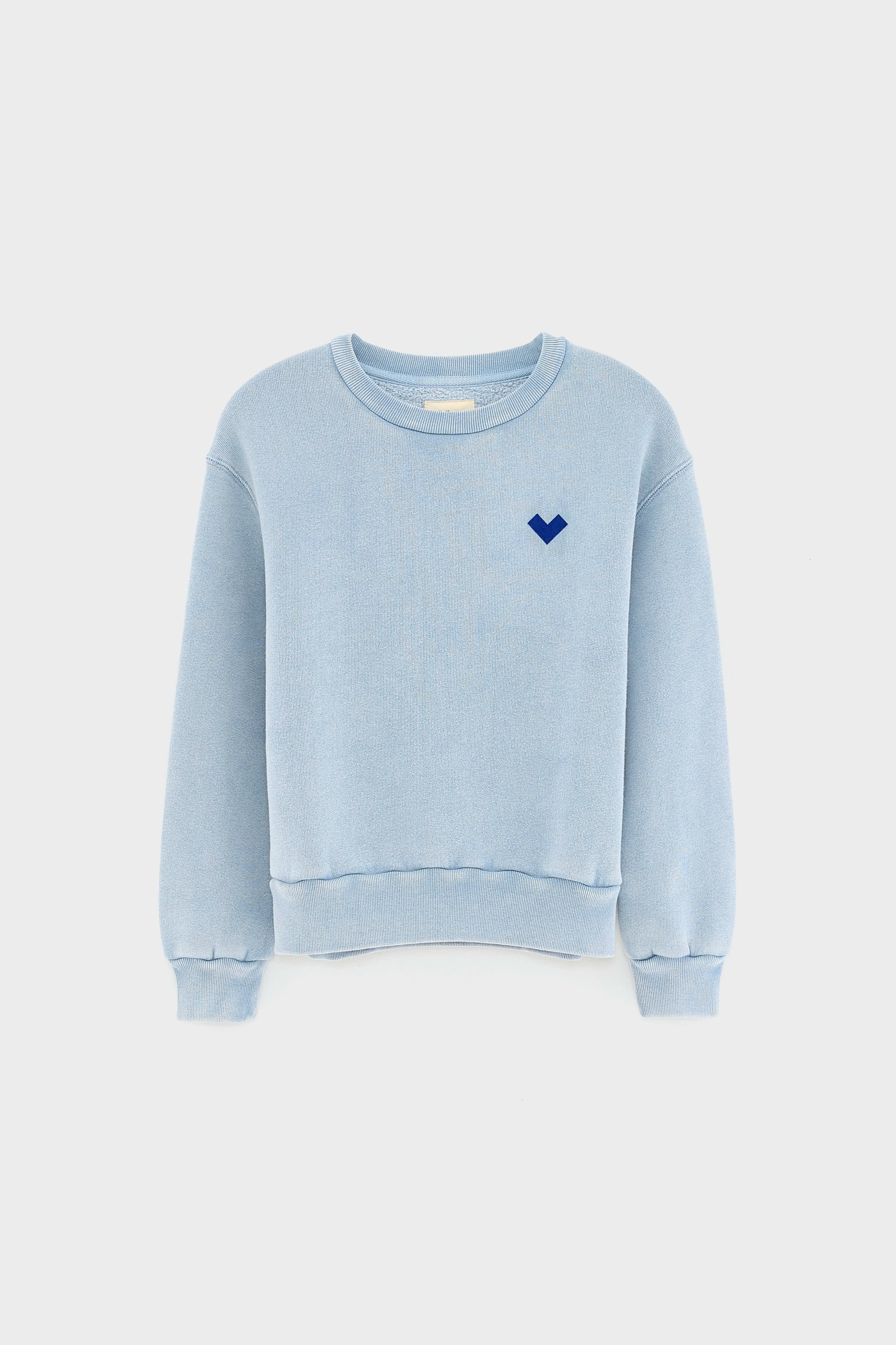 Fanzi sweatshirt met ronde hals (252 / G / CHAMBRAY)