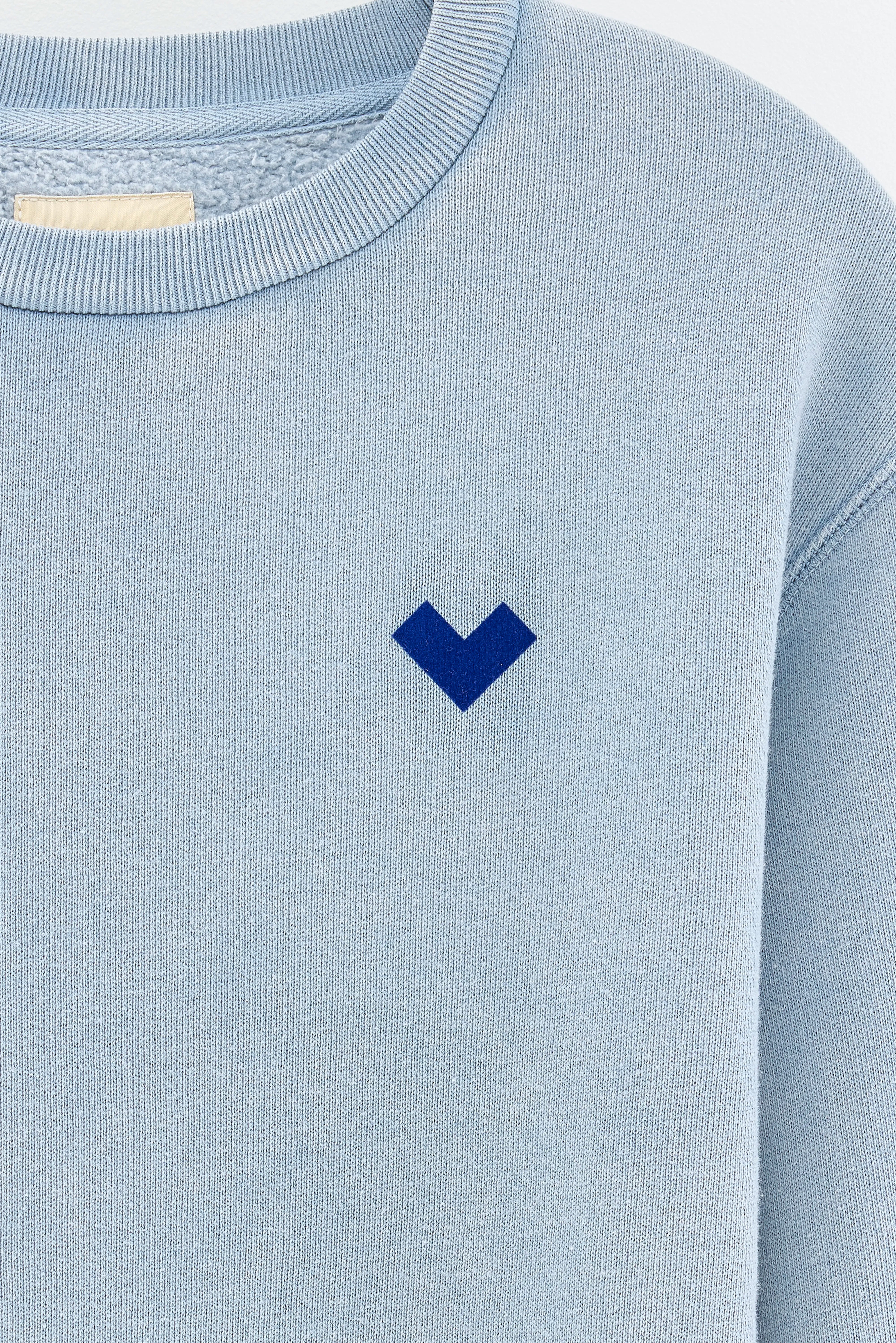 Fanzi sweatshirt met ronde hals (252 / G / CHAMBRAY)