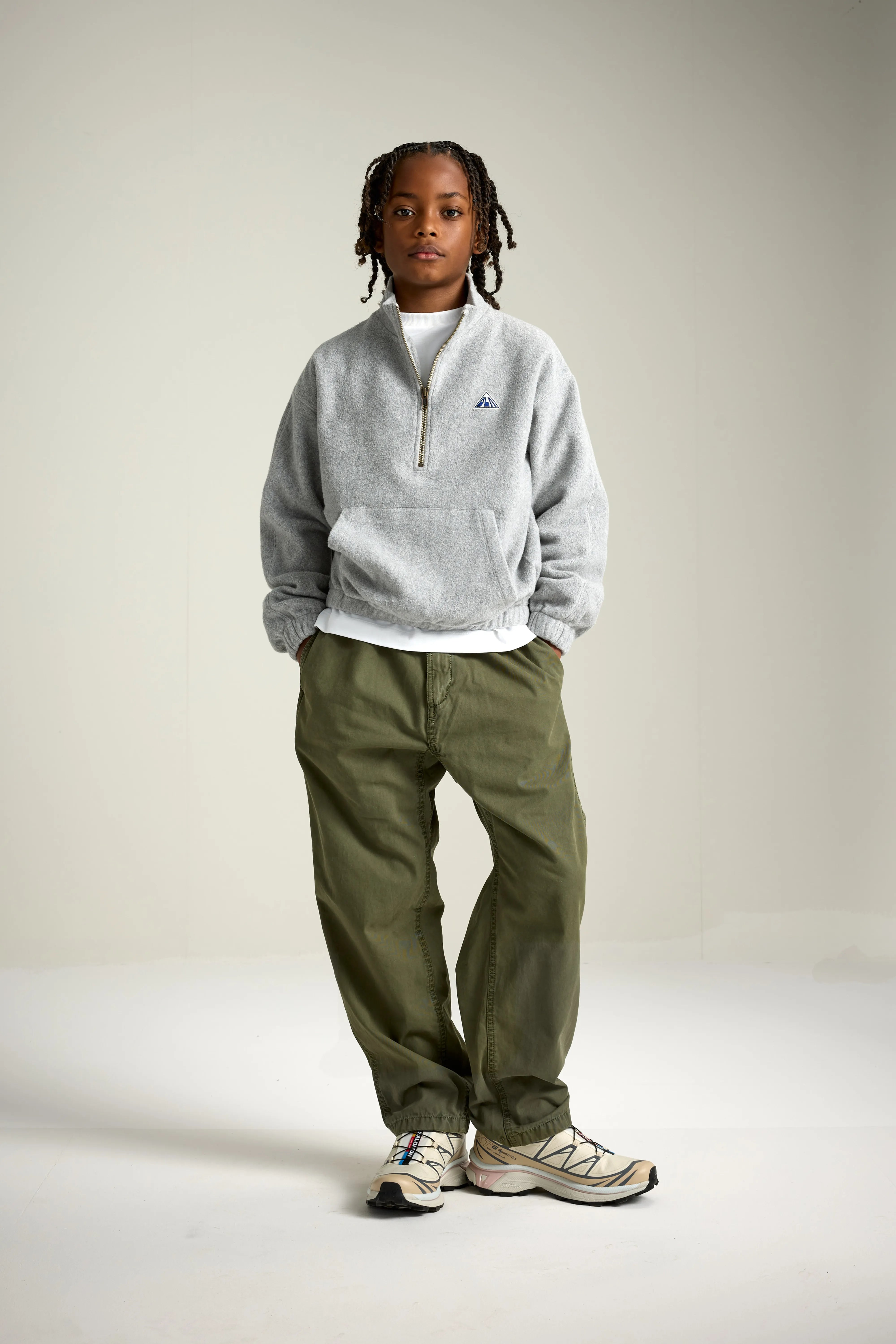 Fabril sweatshirt met halve rits (252 / B / H. GREY)