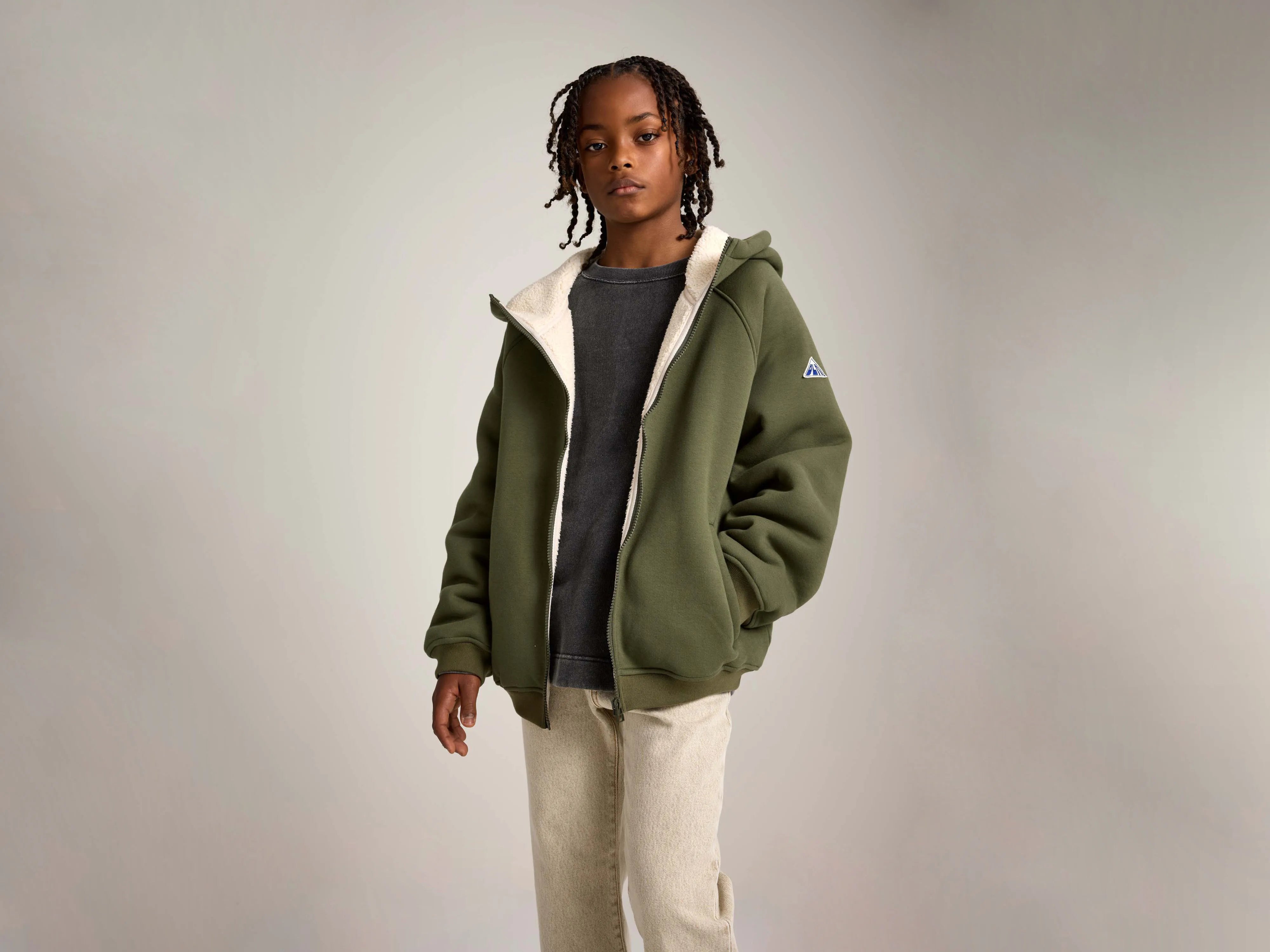 Japer zip-front hoodie (252 / B / CEDAR)