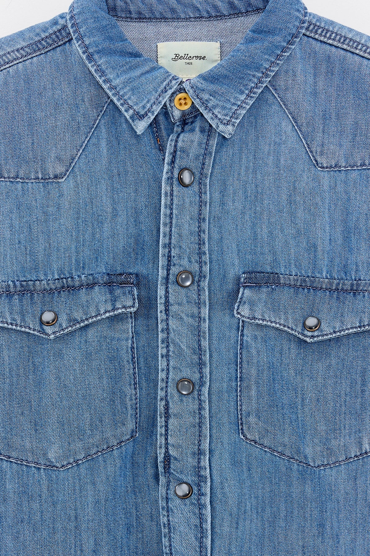 Peio blue denim shirt (242 / B / BLEACH)