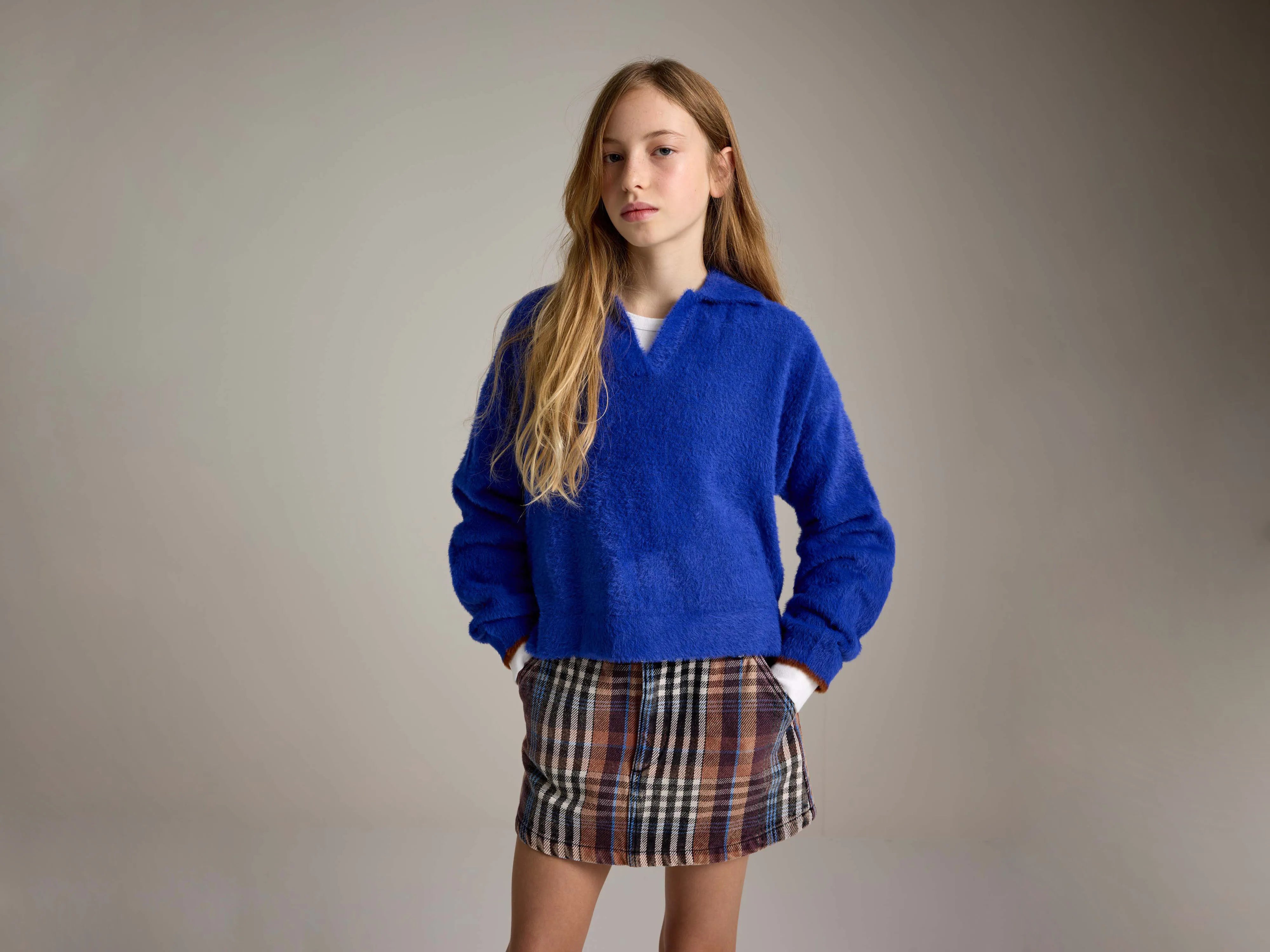 Golak trui met polo hals (252 / G / BLUEWORKER)