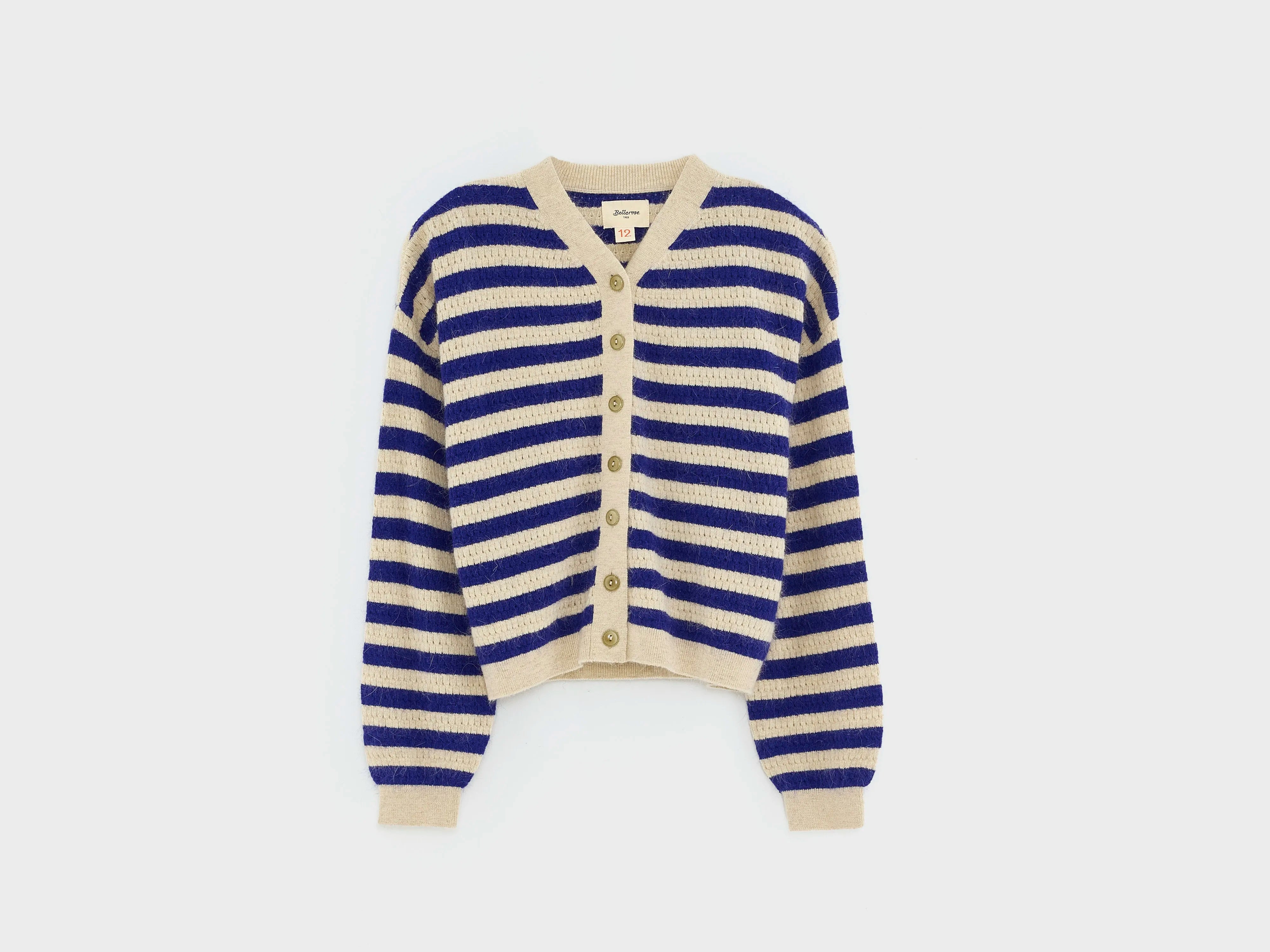 Diopla v-hals cardigan (252 / G / STRIPE A)