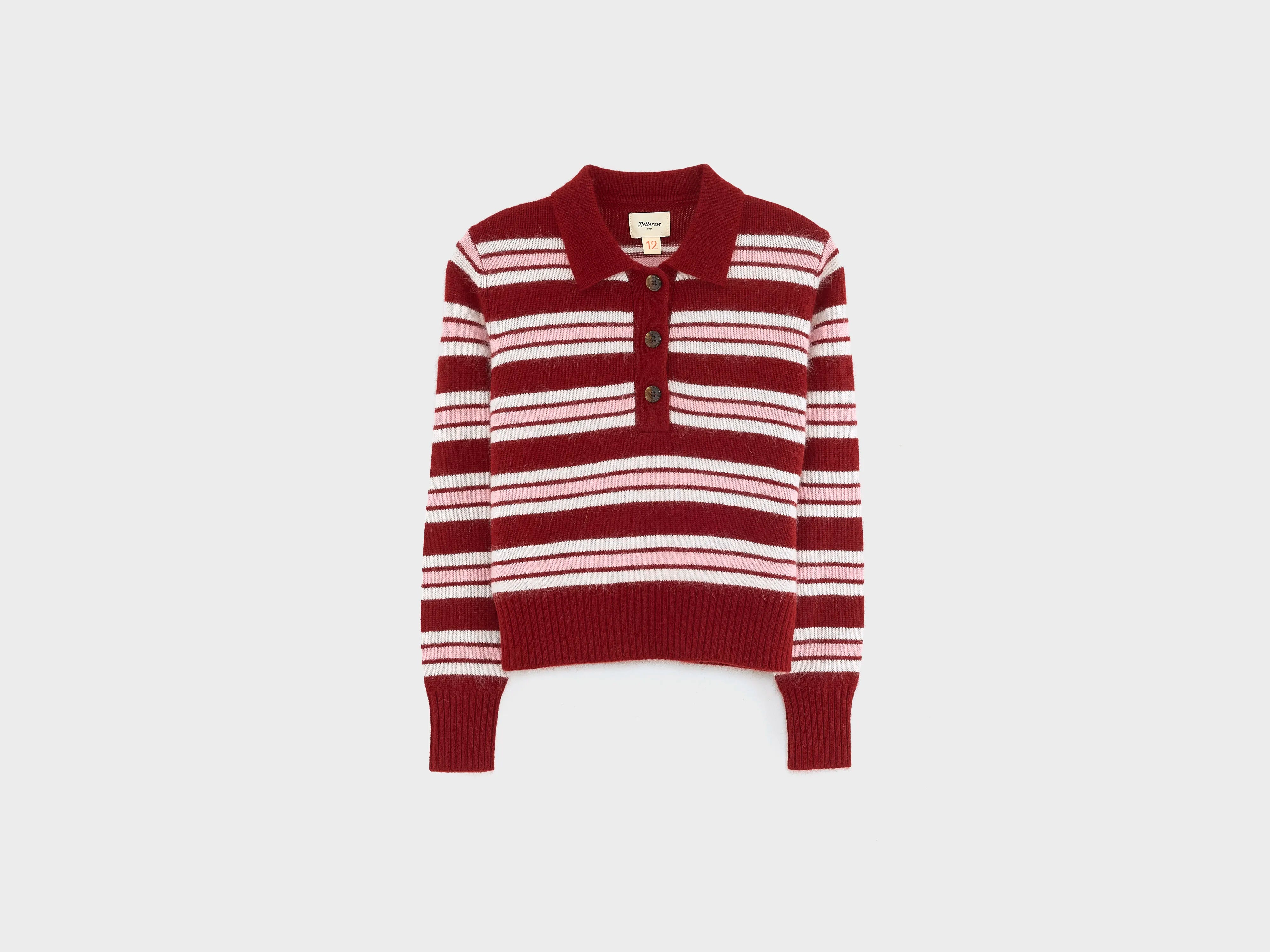 Gimol polo neck sweater (252 / G / STRIPE A)