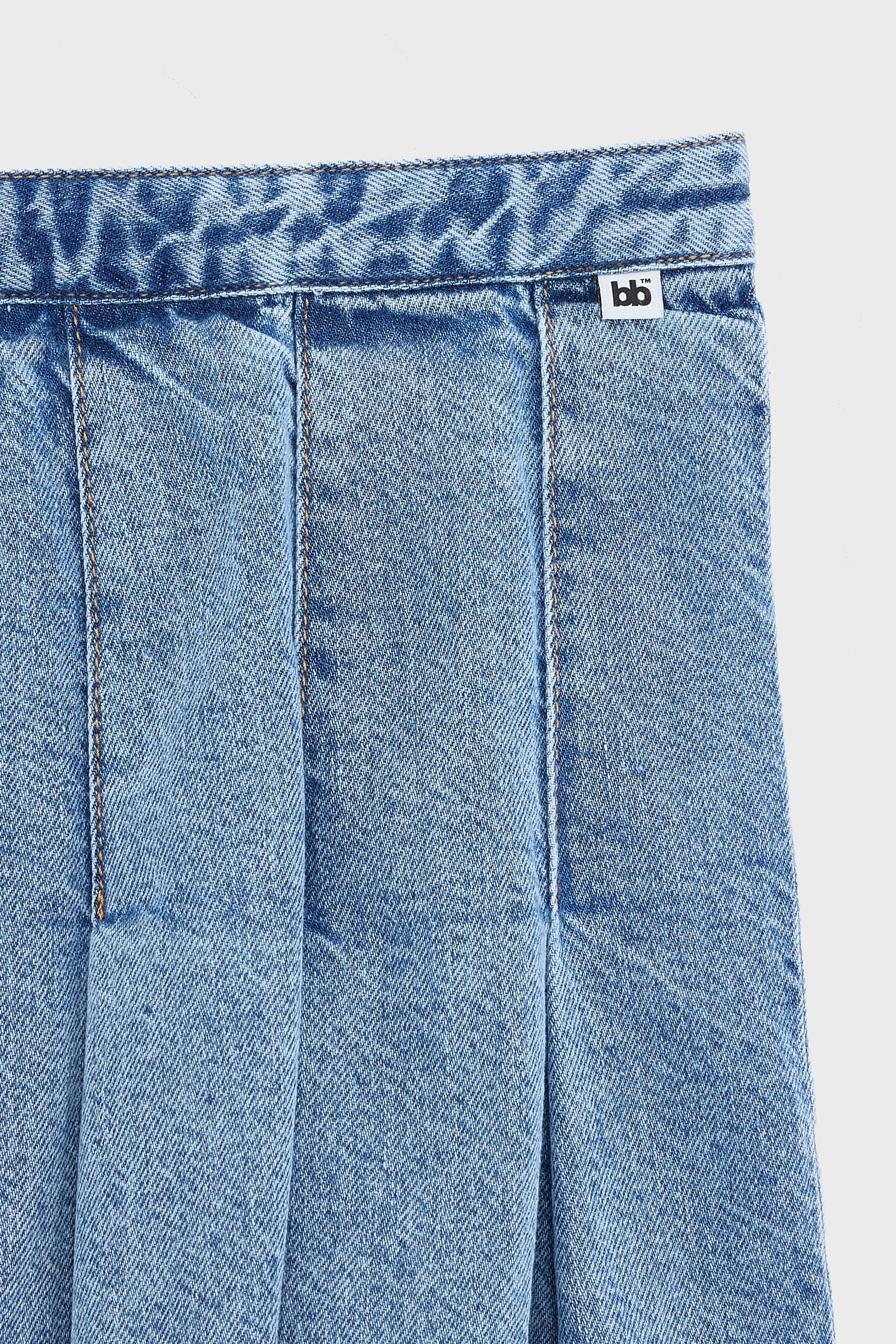 Paraph mini denim skirt (261 / G / LT BLUE BLEACH)
