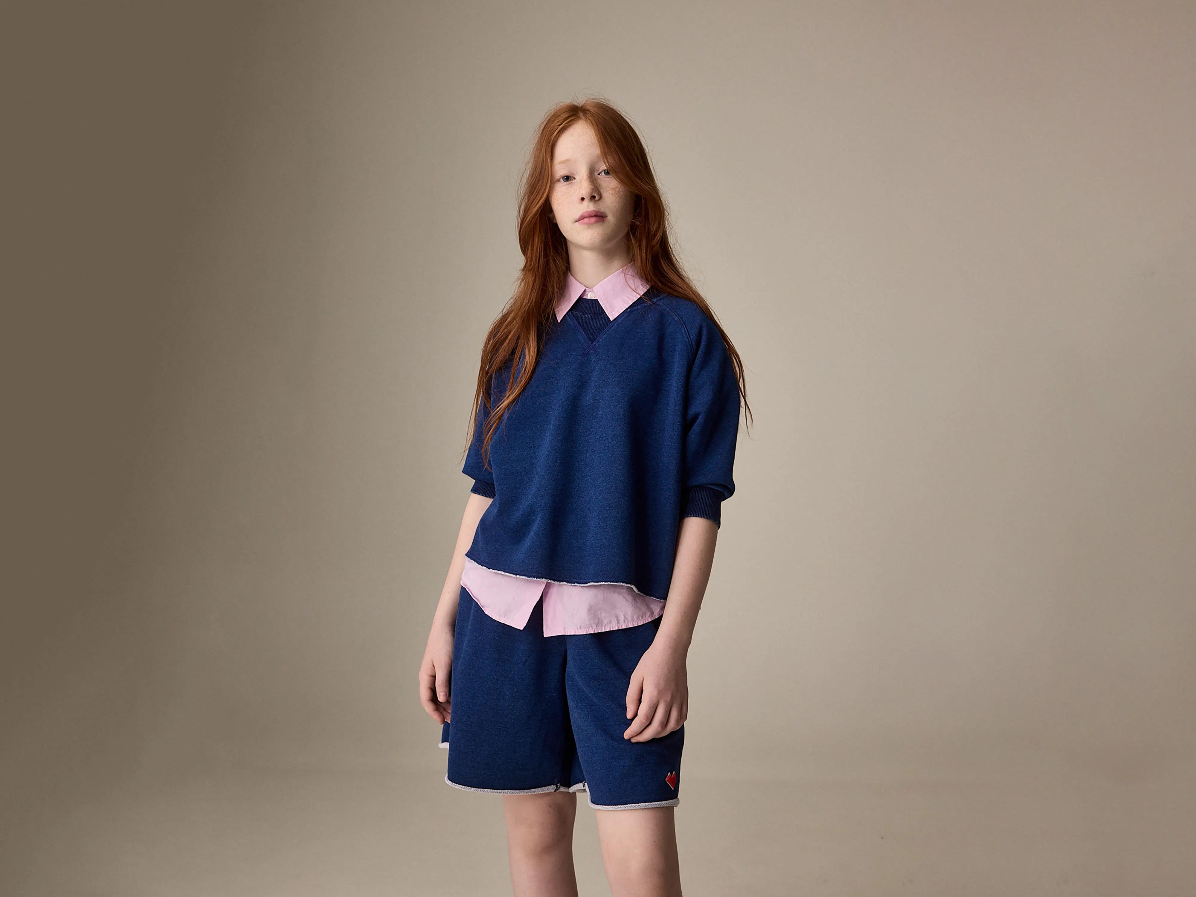 Fabini sweatshirt met korte mouwen (261 / G / INDIGO)