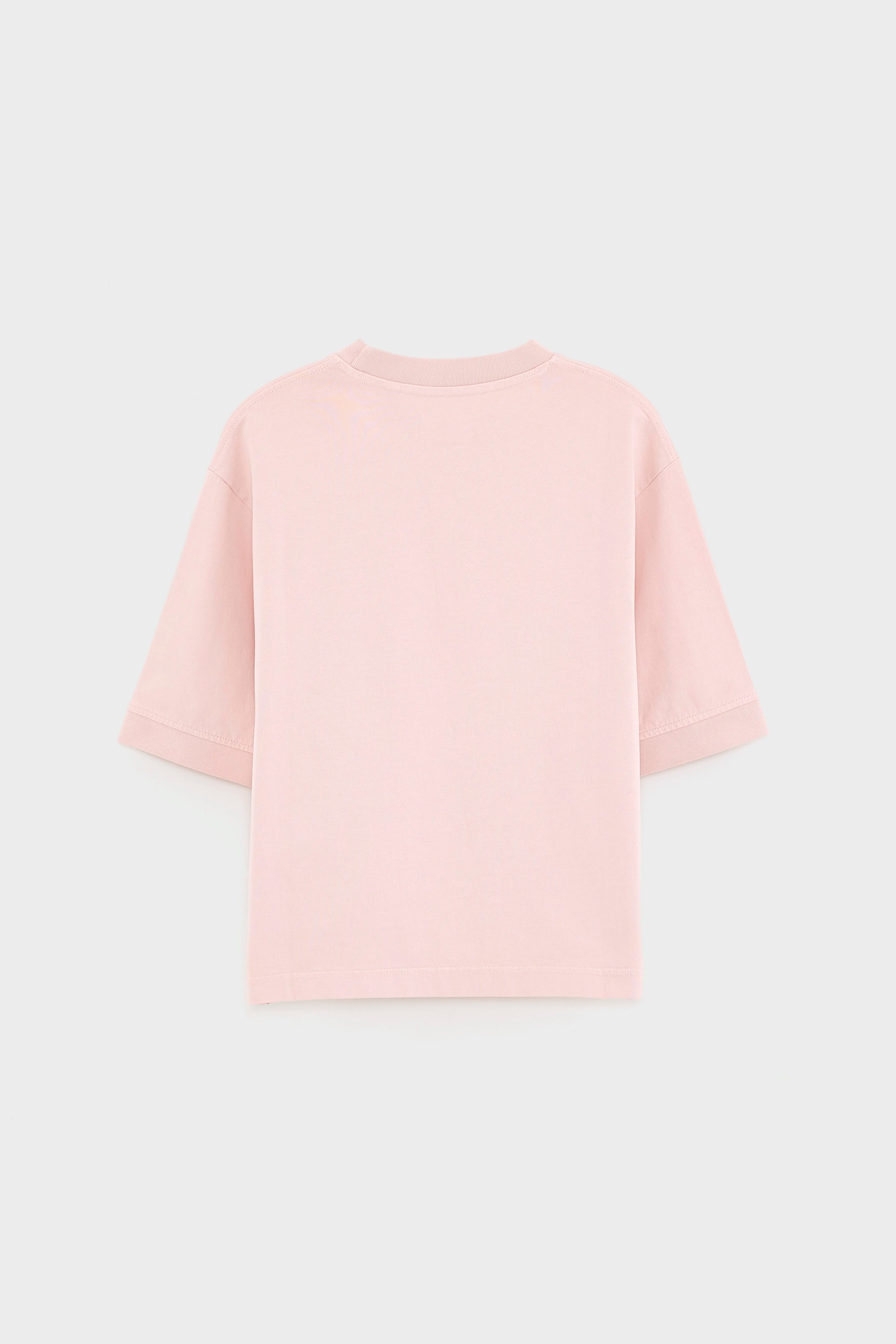 Cursty t-shirt met korte mouwen (261 / B / OLD PINK)