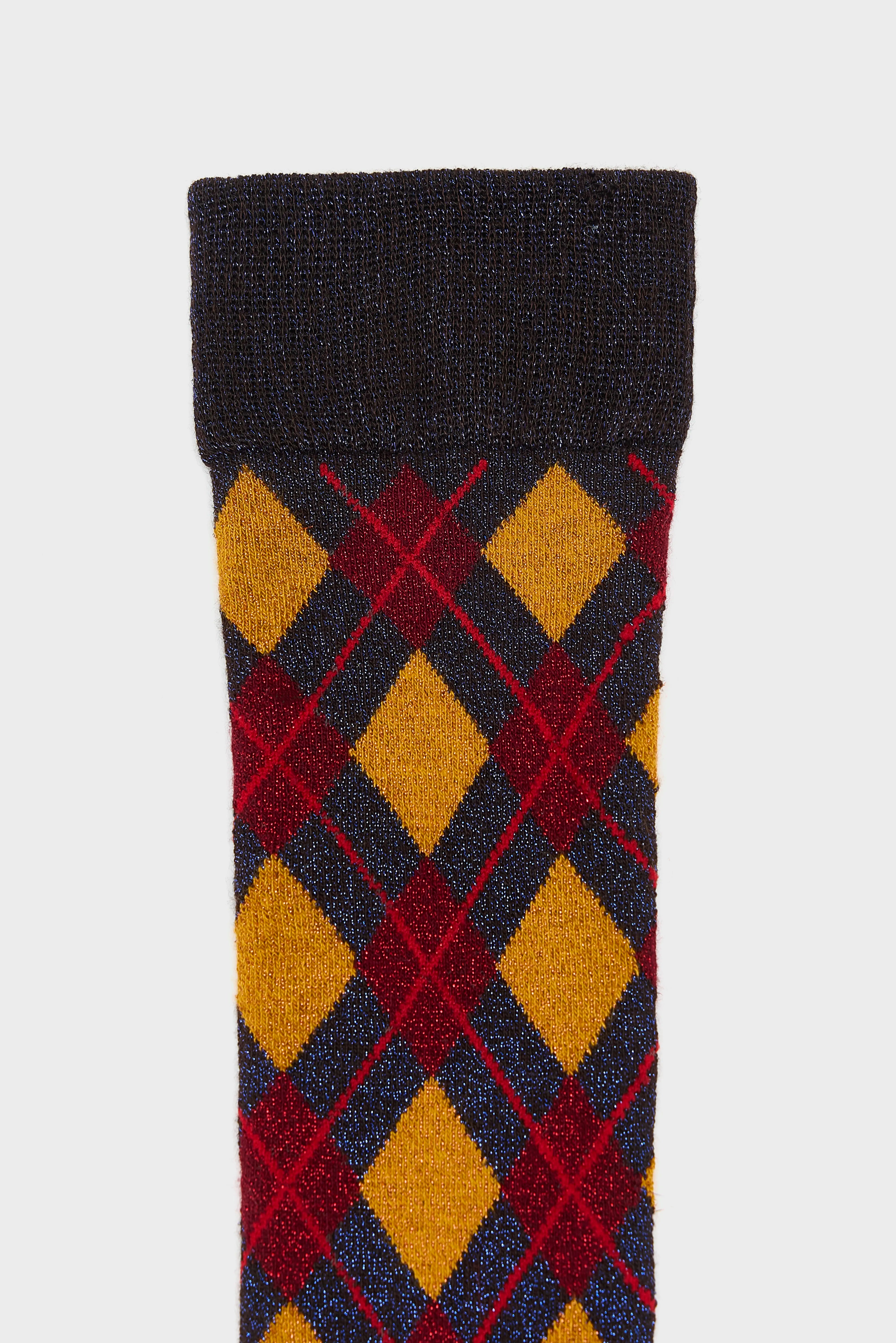 Bargy jacquard knee socks (262 / G / LAZULI)