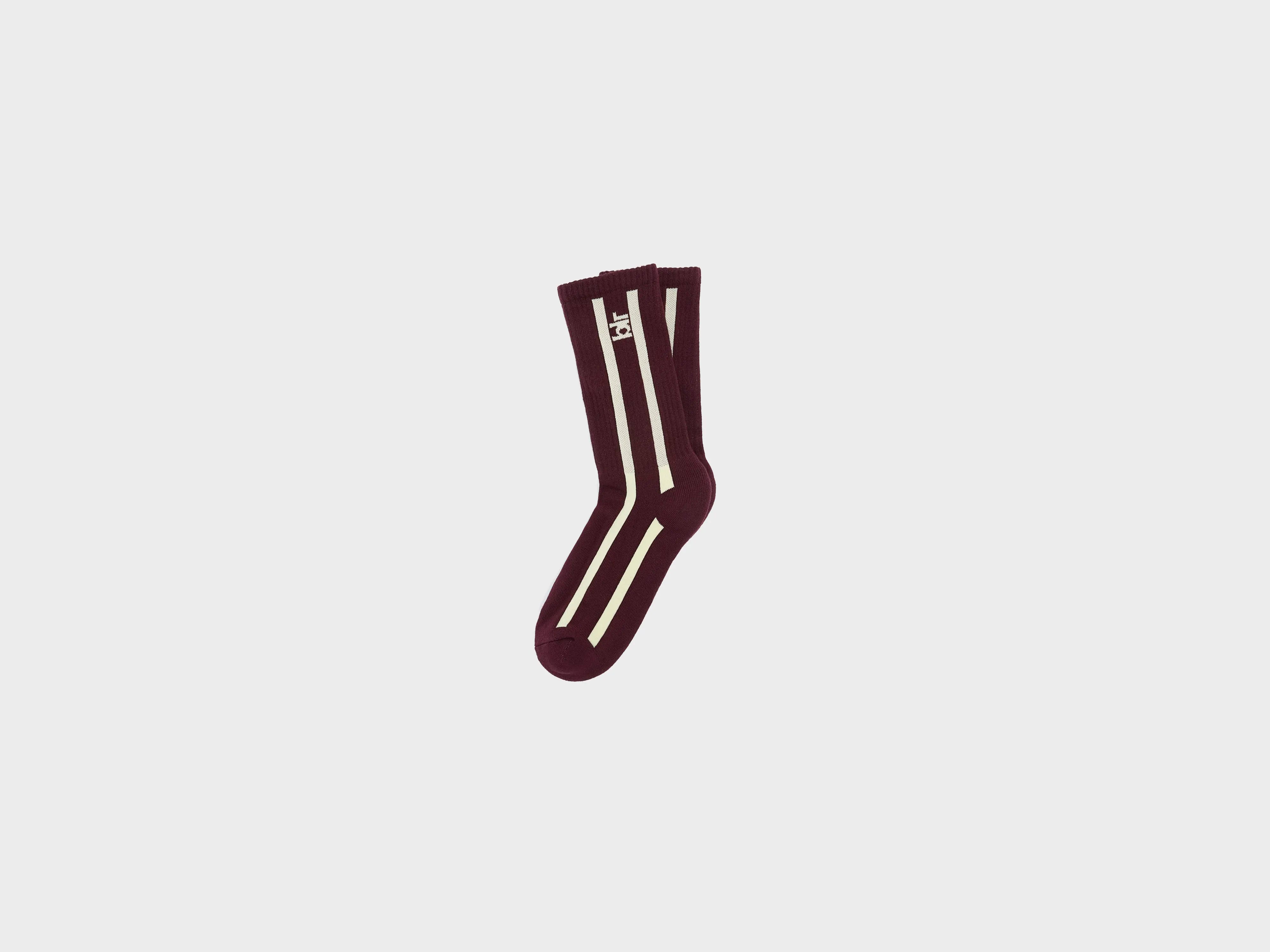 Chaussettes rayées Biubiu (262 / B / BORDEAUX)