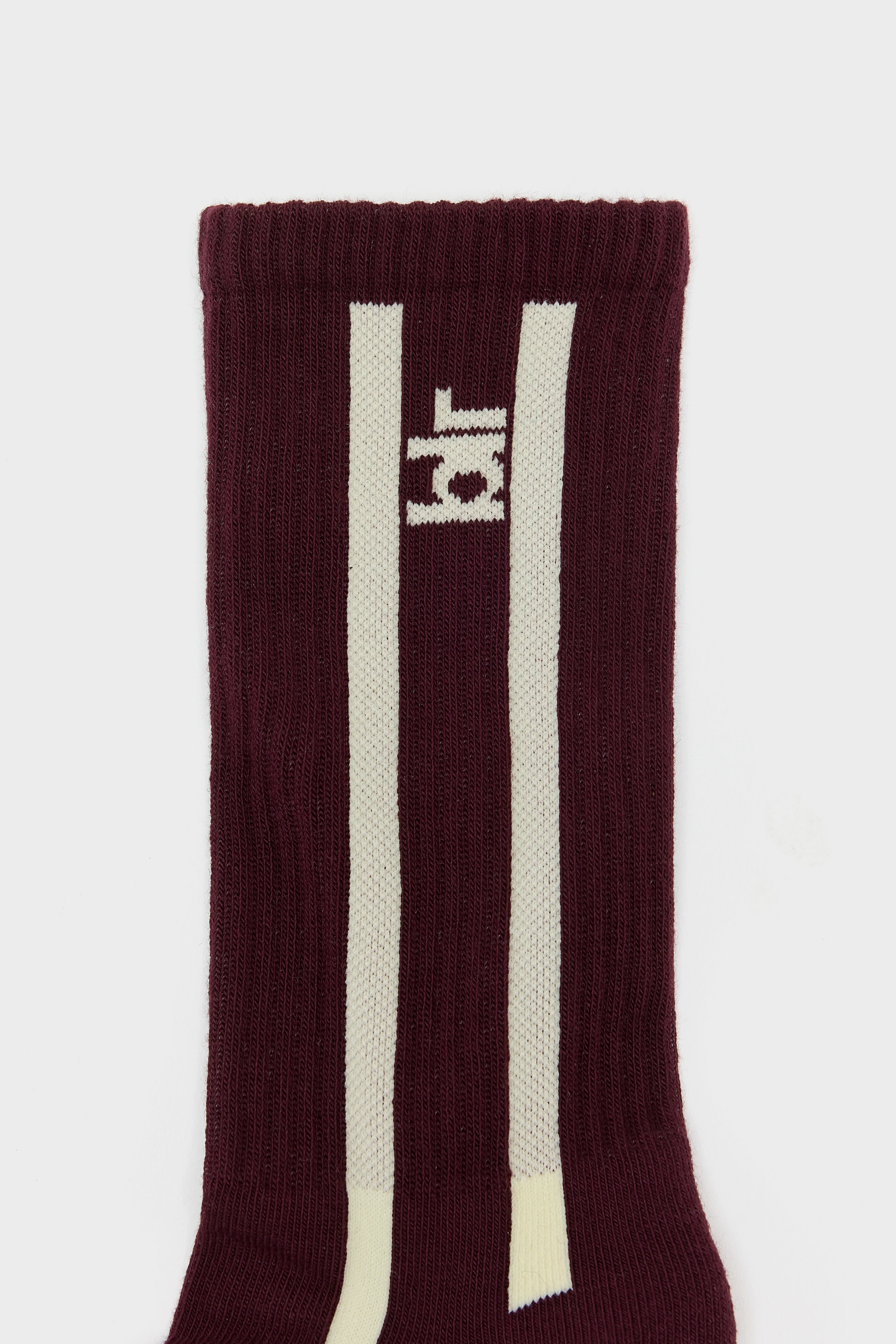 Chaussettes rayées Biubiu (262 / B / BORDEAUX)