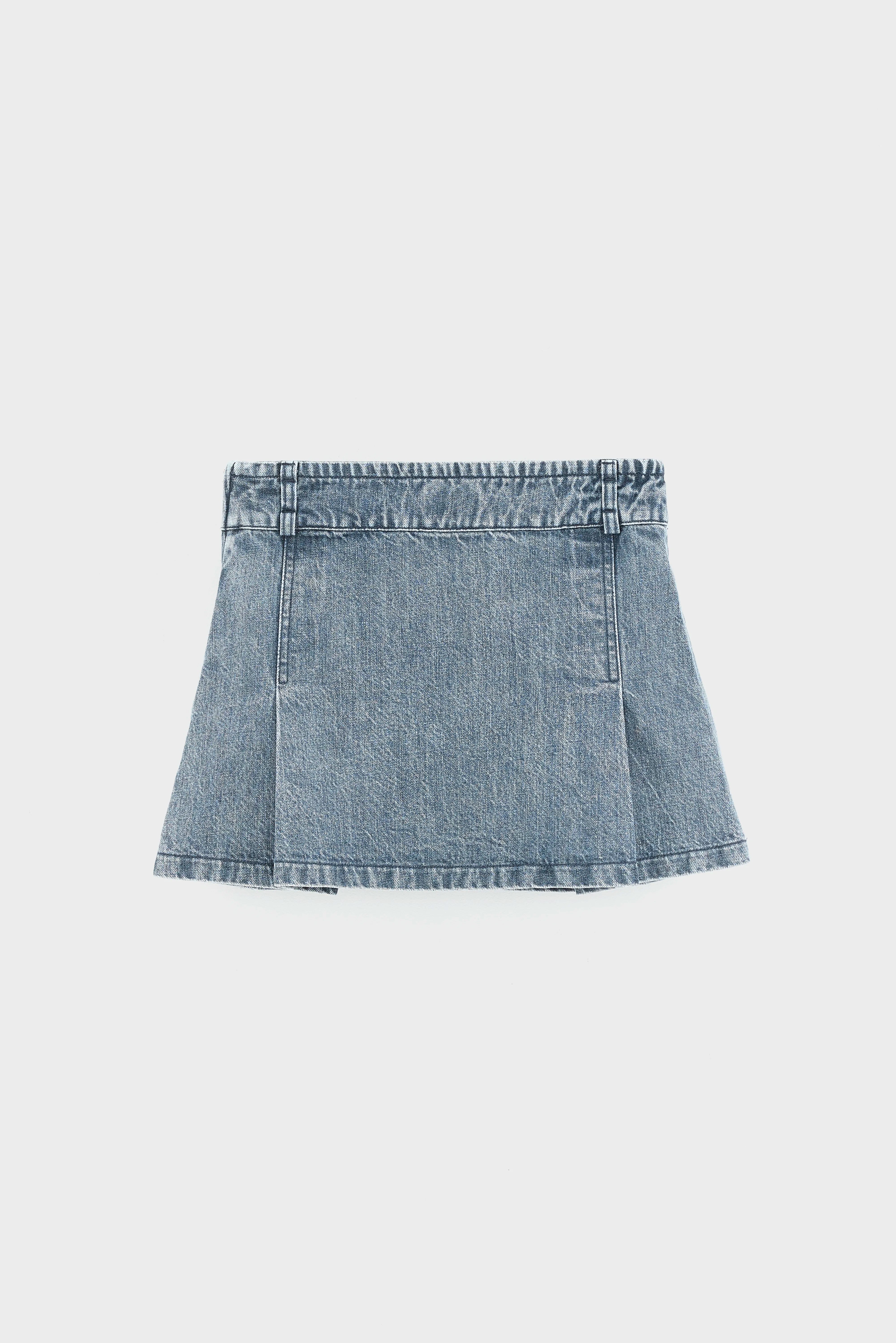 Jupe plissée en denim Petty (262 / G / VINTAGE BLUE)
