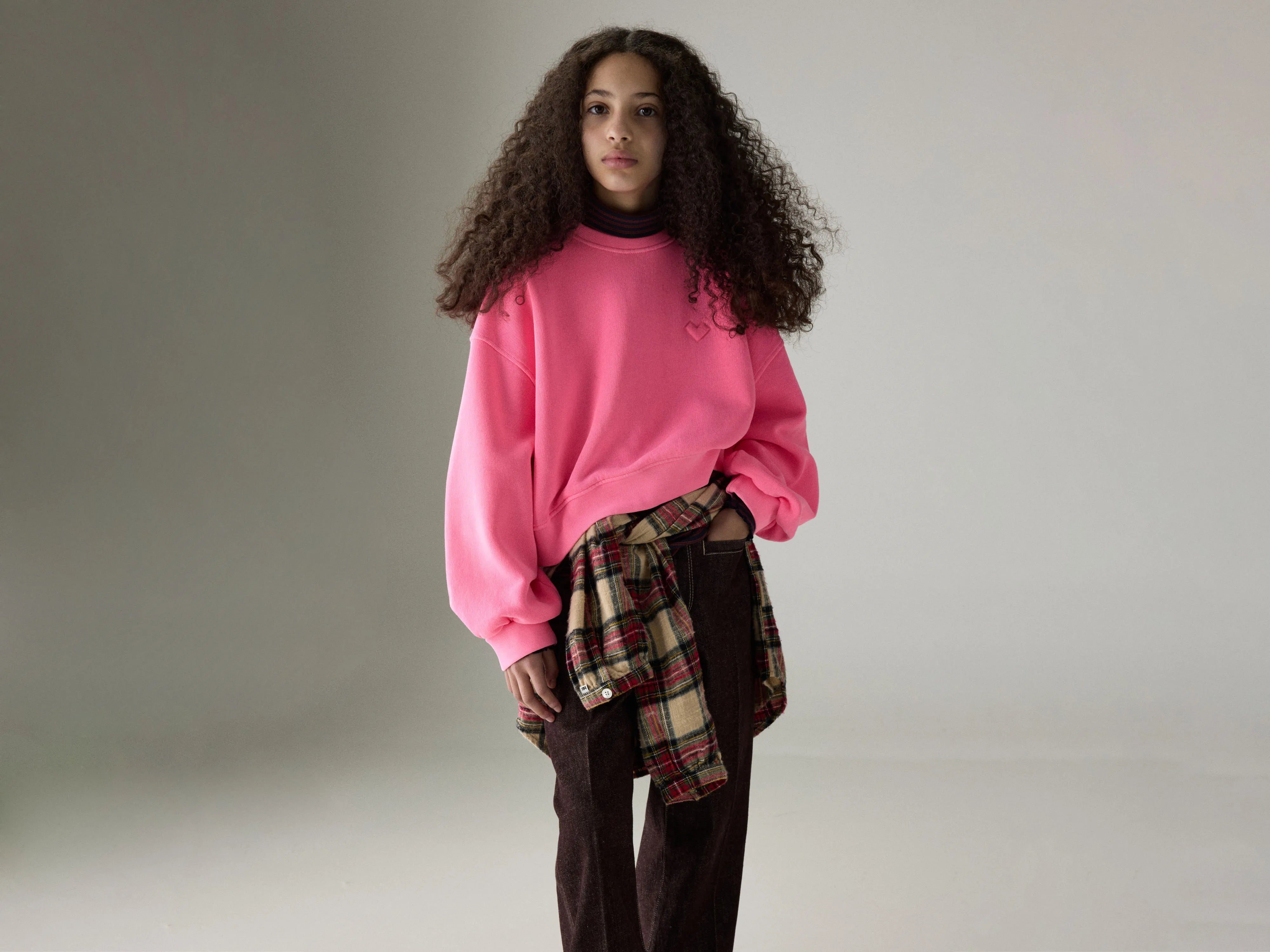 Sweatshirt court Fenya (262 / G / FLUO PINK)