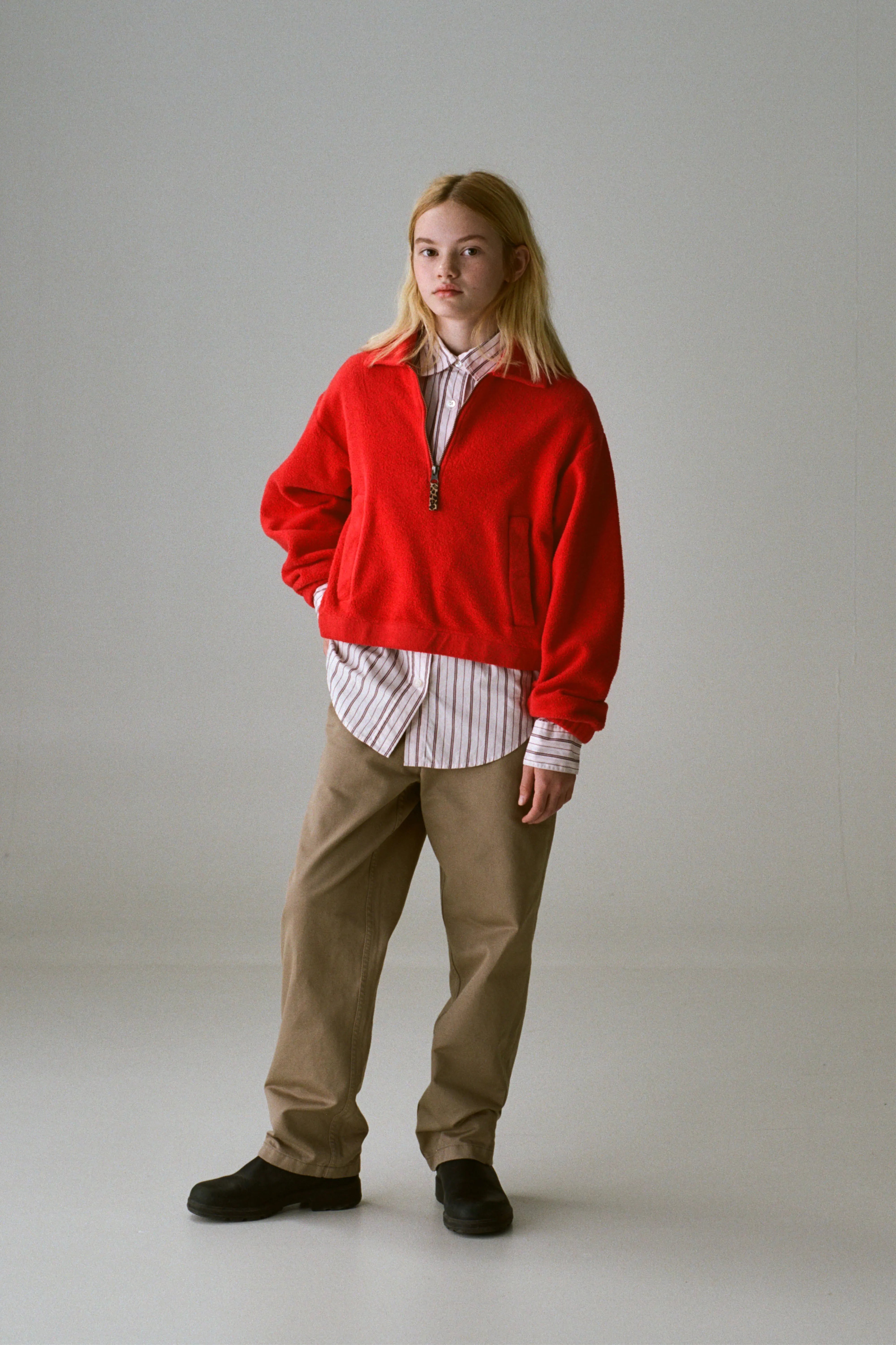 Mazzy half-zipped sweatshirt (262 / G / GOJI)