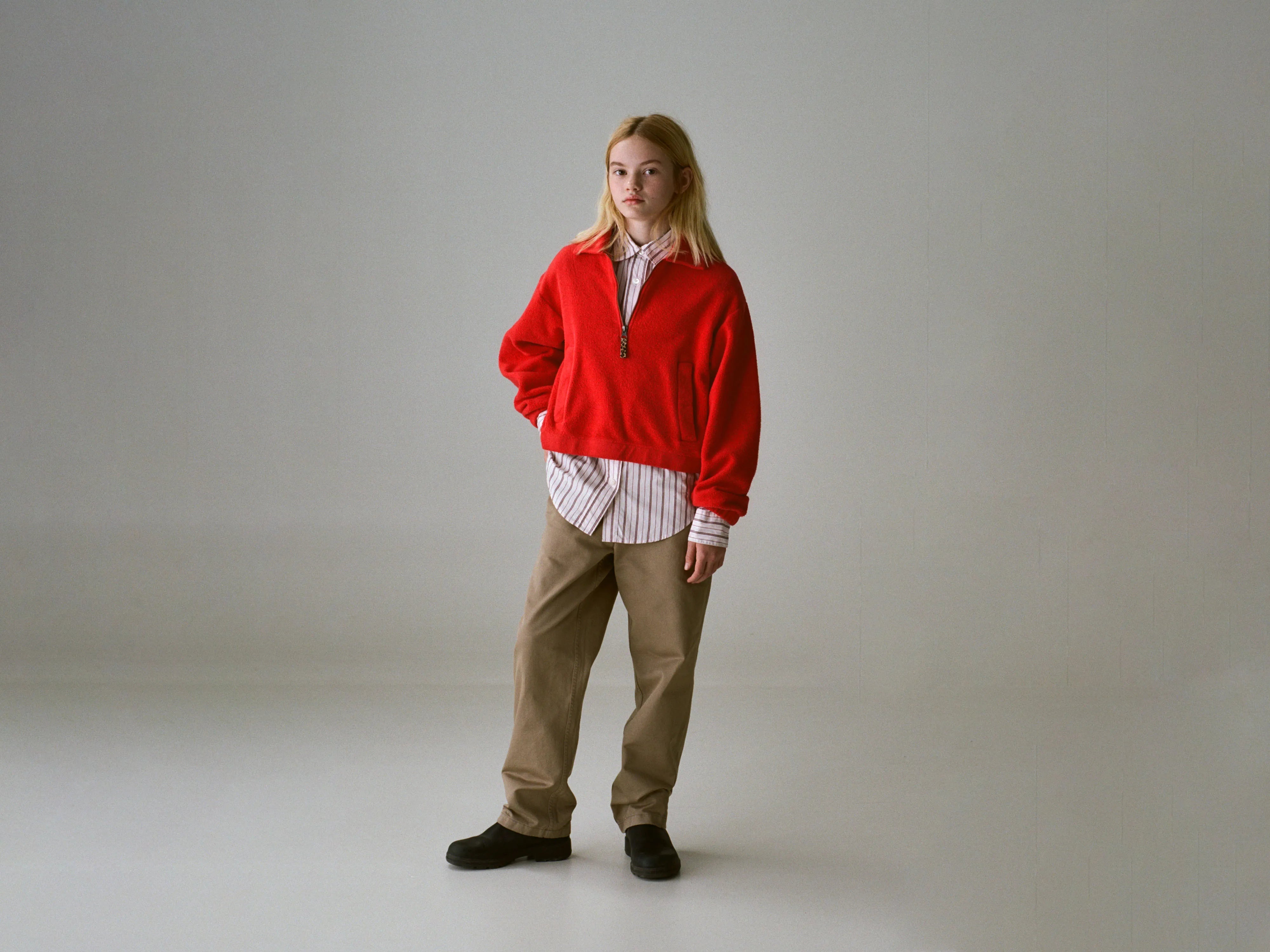 Mazzy half-zipped sweatshirt (262 / G / GOJI)