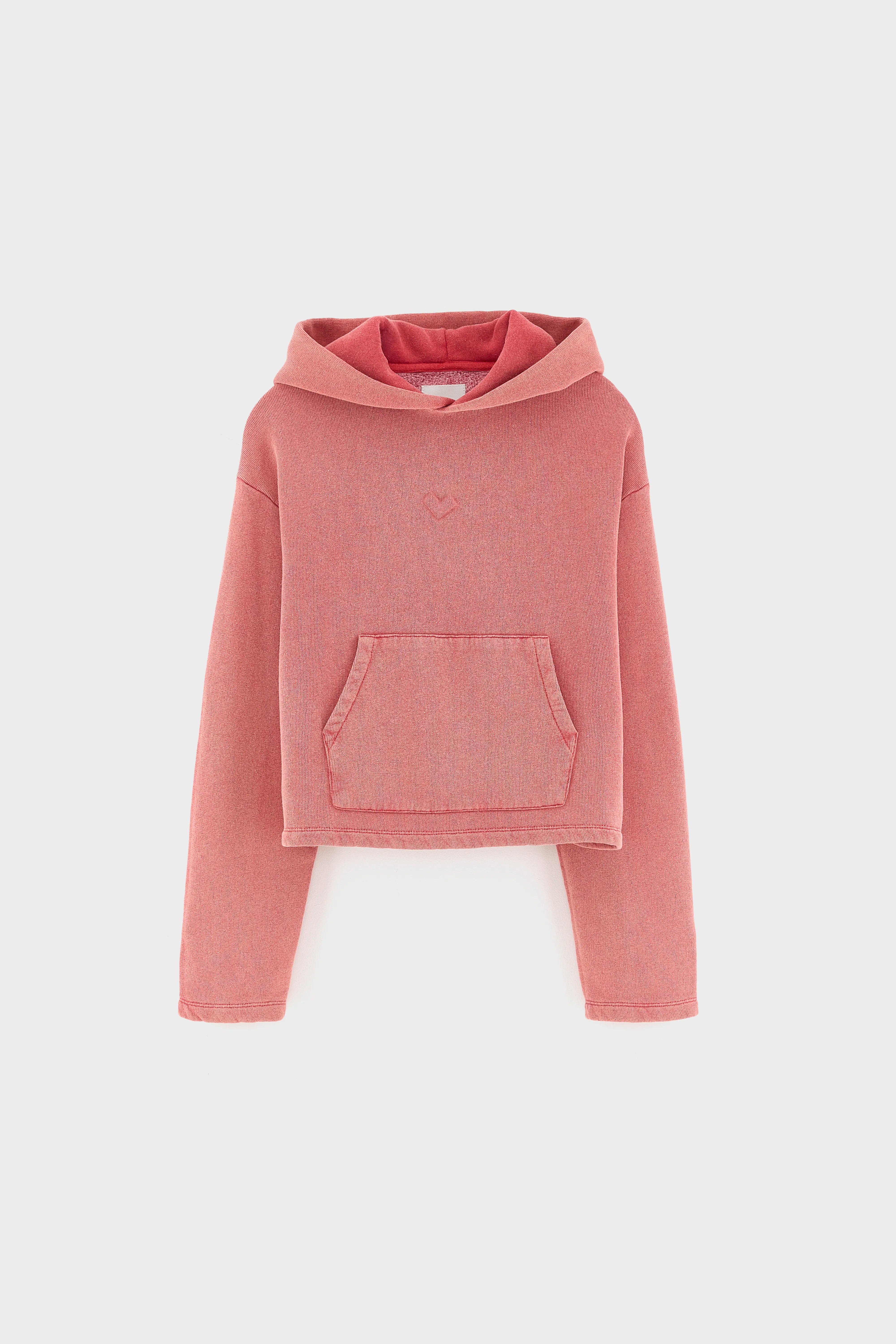 Sweatshirt à capuche court Marta (262 / G / CRANBERRY)