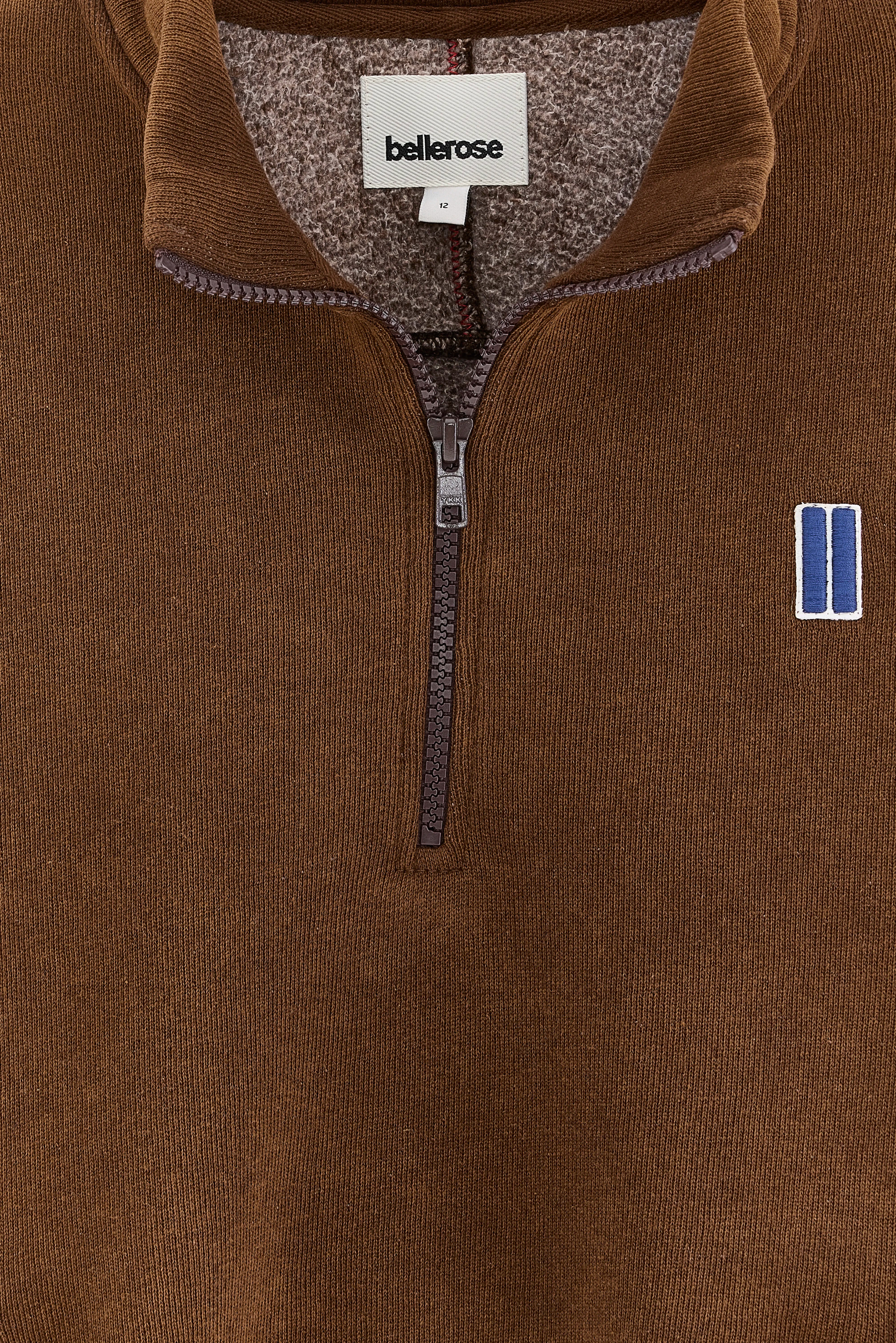 Fabrilo sweatshirt met ritskraag (262 / B / COFFEE)