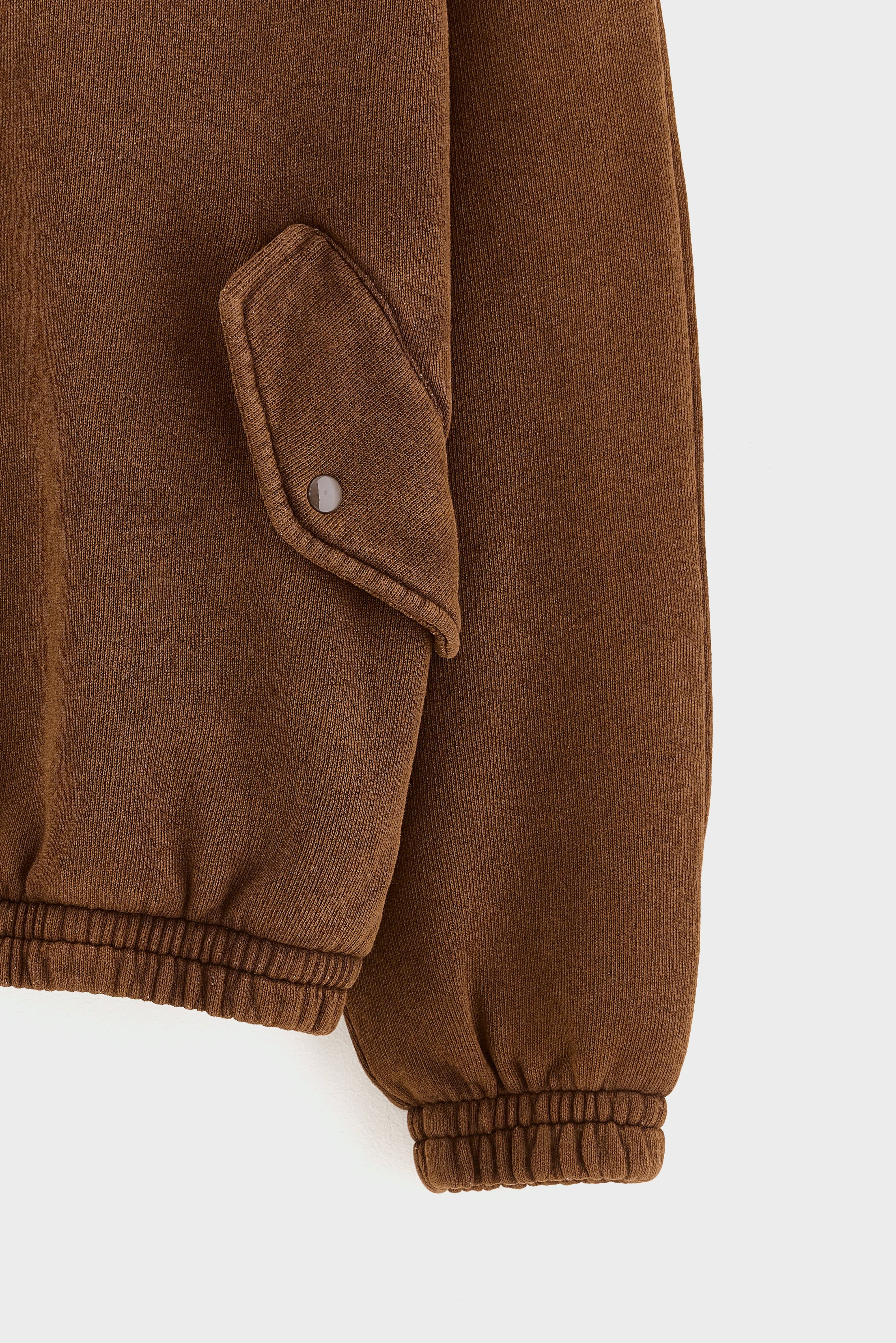 Fabrilo sweatshirt met ritskraag (262 / B / COFFEE)