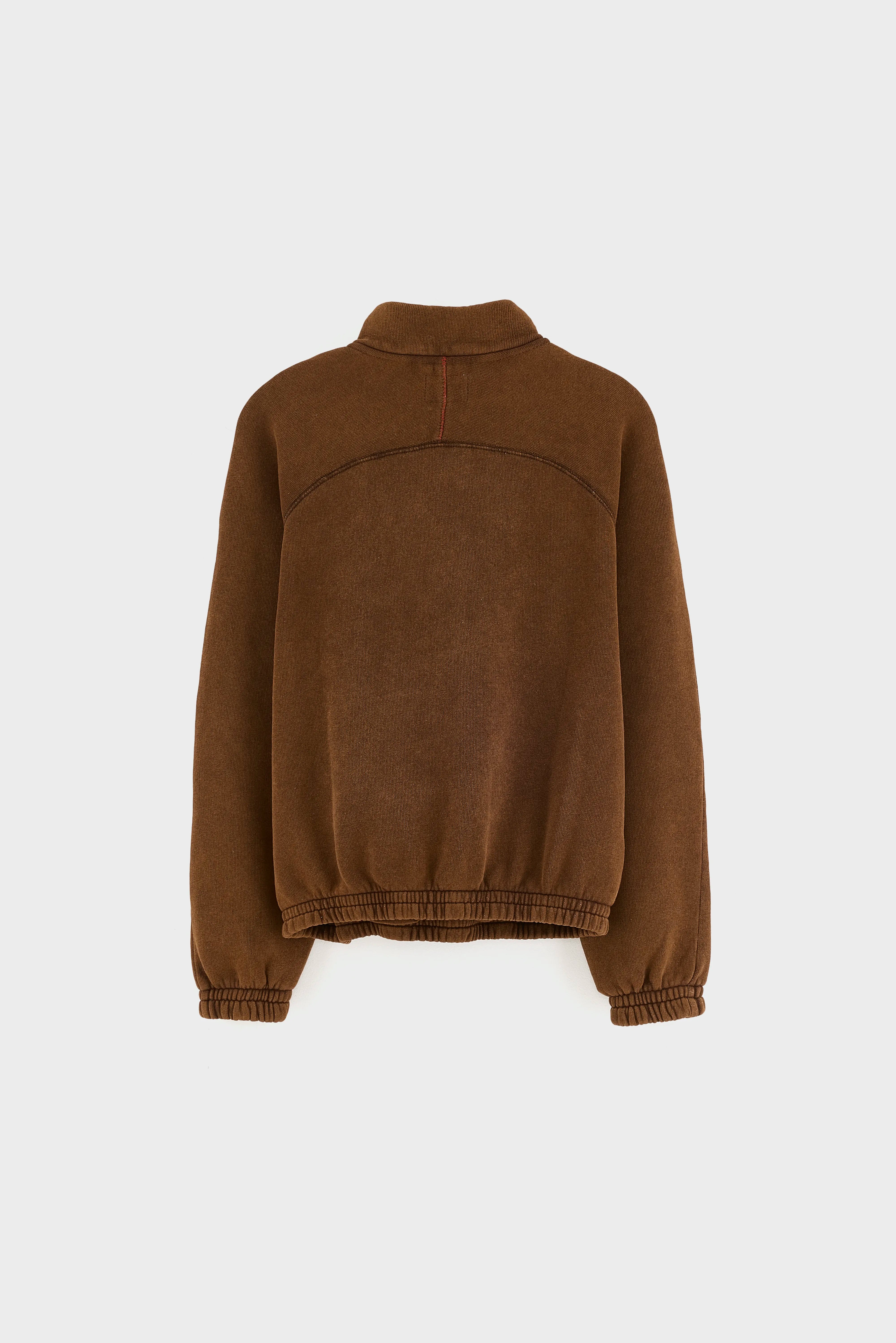 Fabrilo sweatshirt met ritskraag (262 / B / COFFEE)