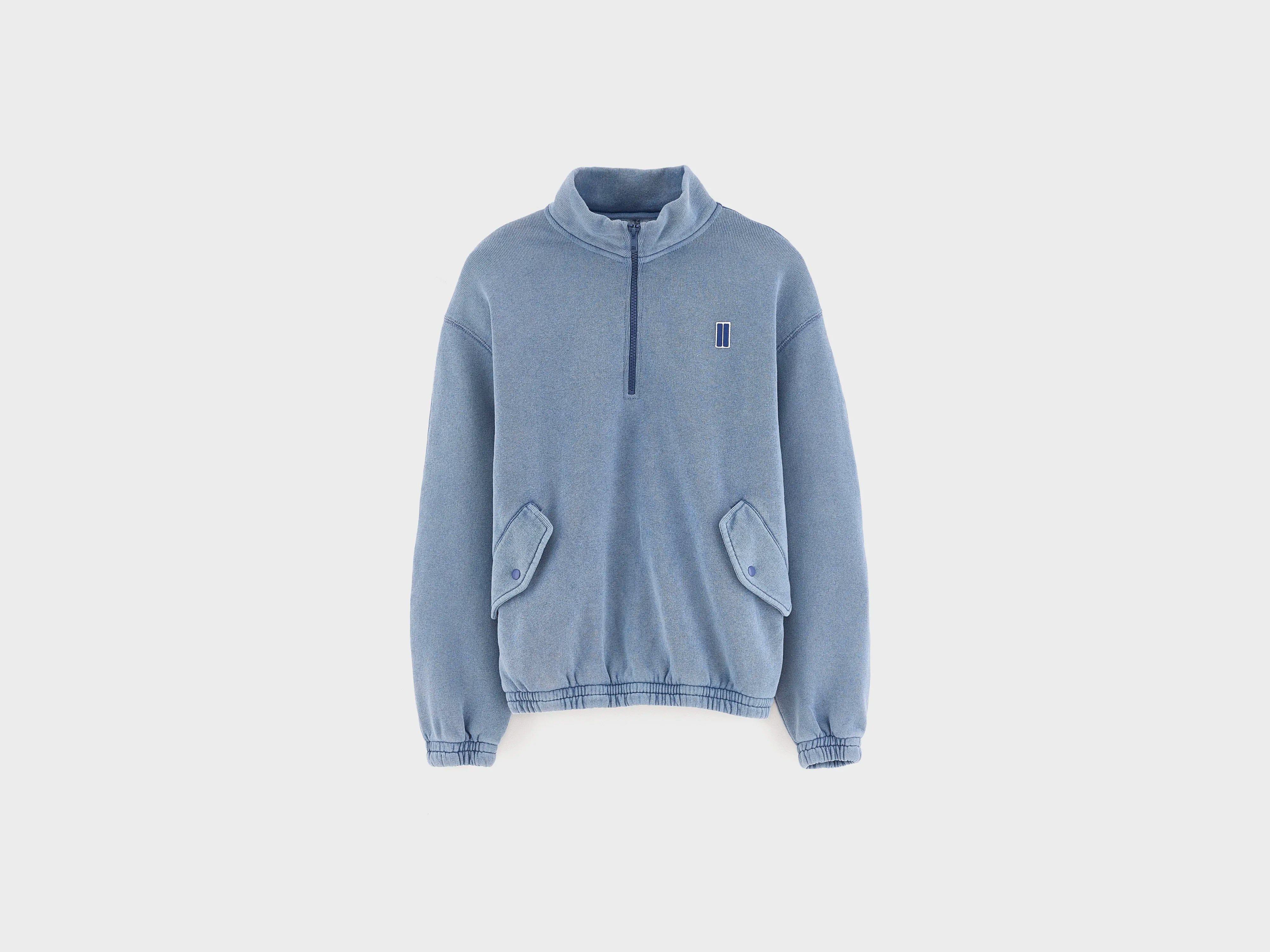 Fabrilo sweatshirt met ritskraag (262 / B / STORM)