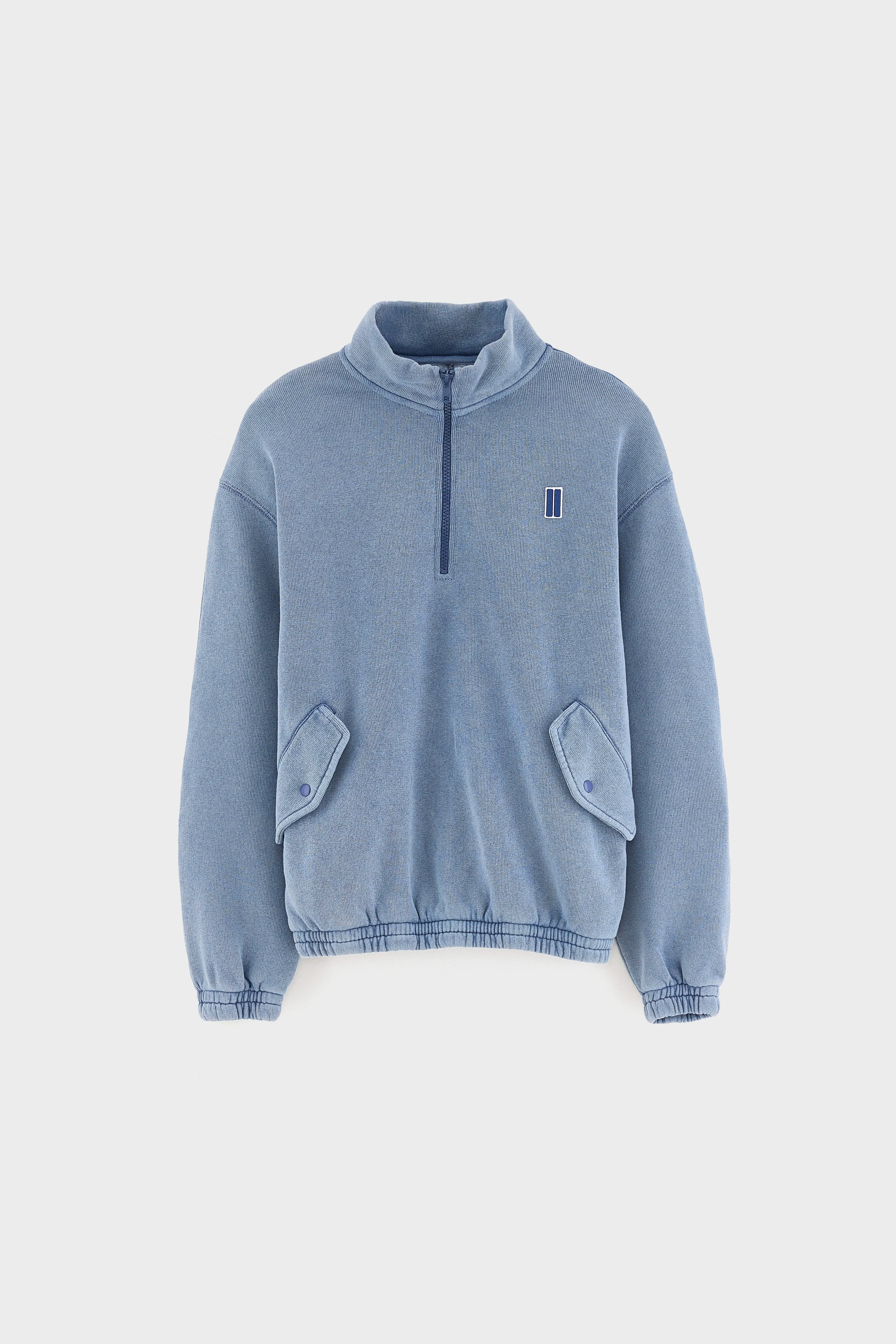 Fabrilo sweatshirt met ritskraag (262 / B / STORM)