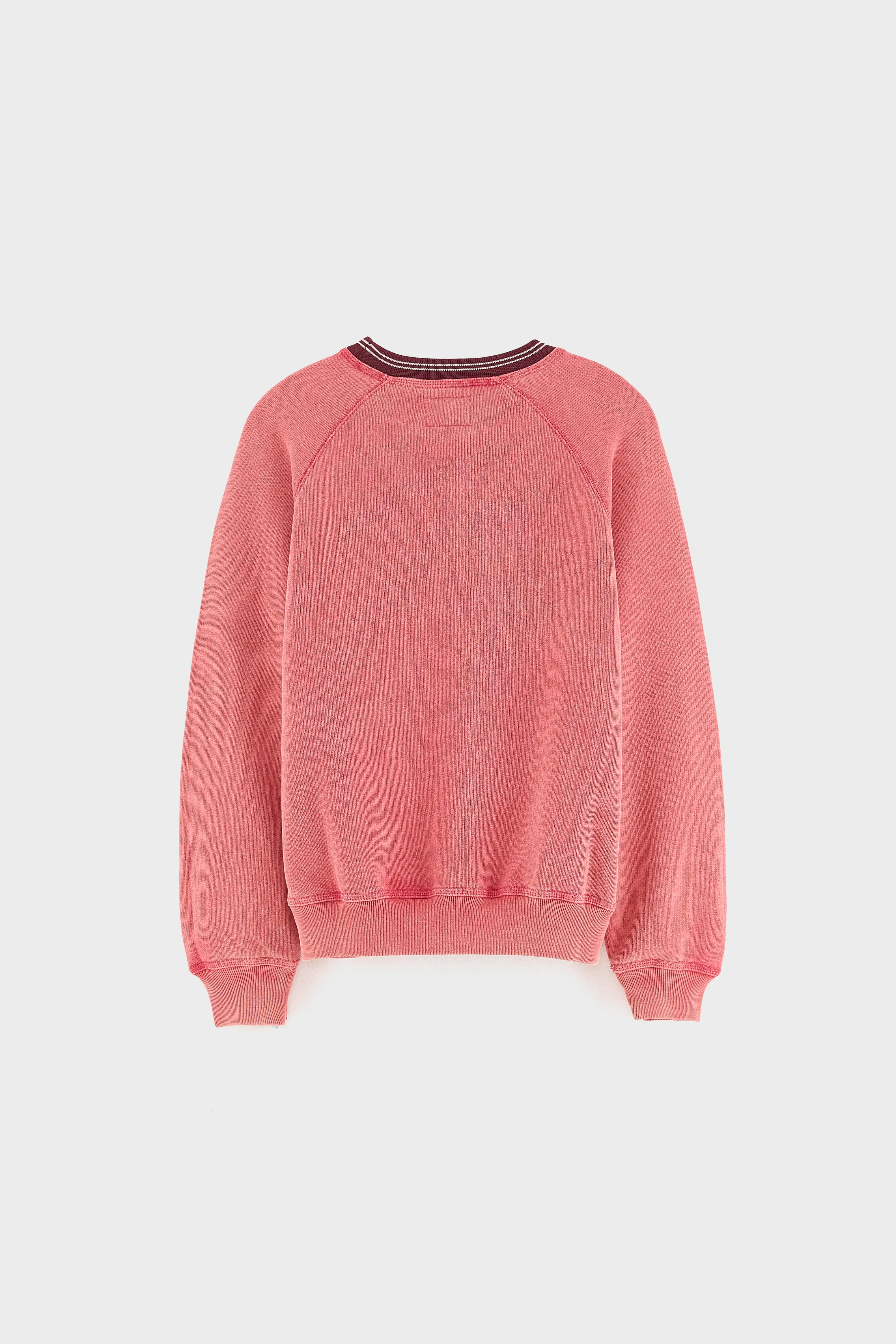Fagolo sweatshirt met ronde hals (262 / B / CRANBERRY)