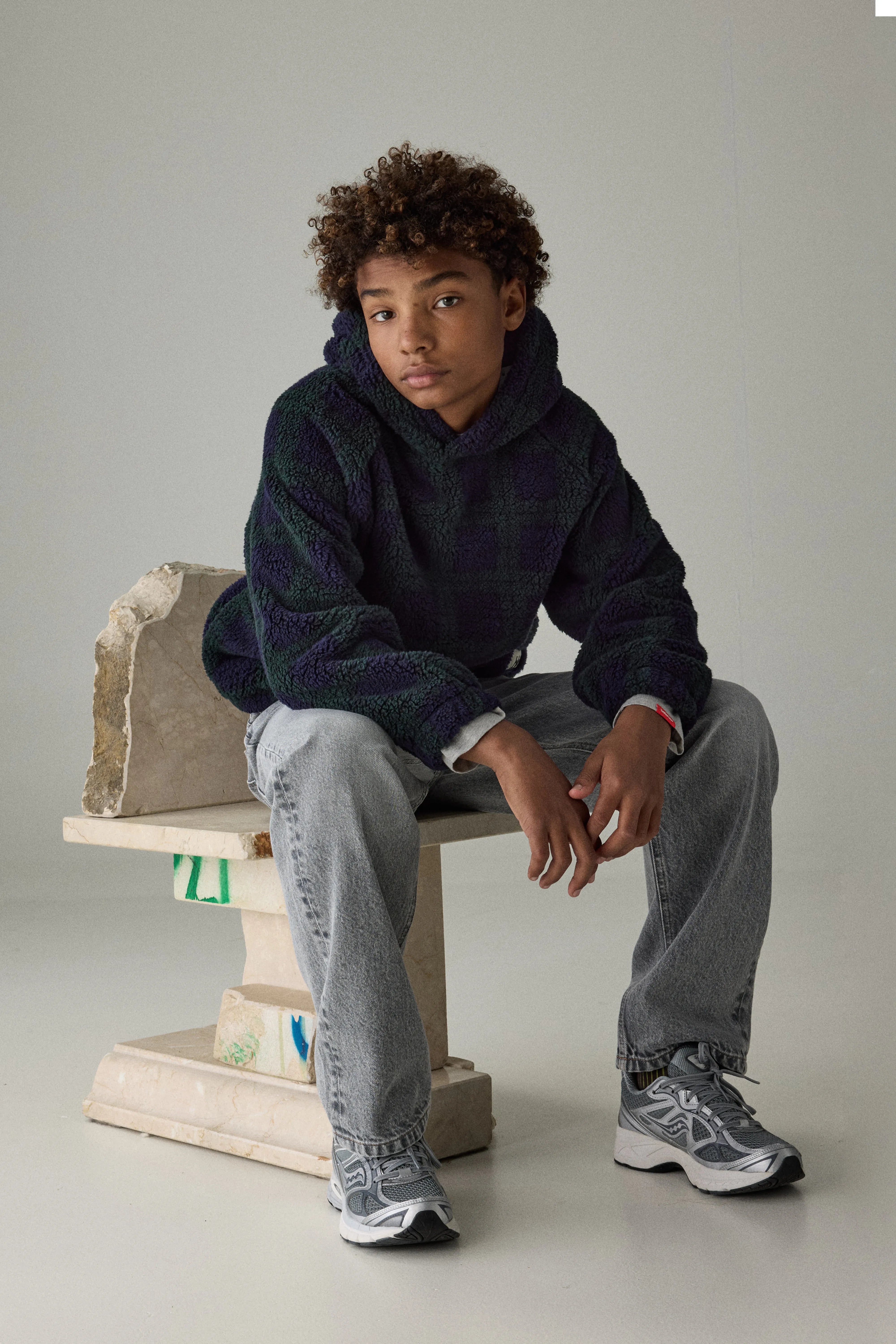 Jeff Relaxed Hoodie (262 / B / CHECK B)