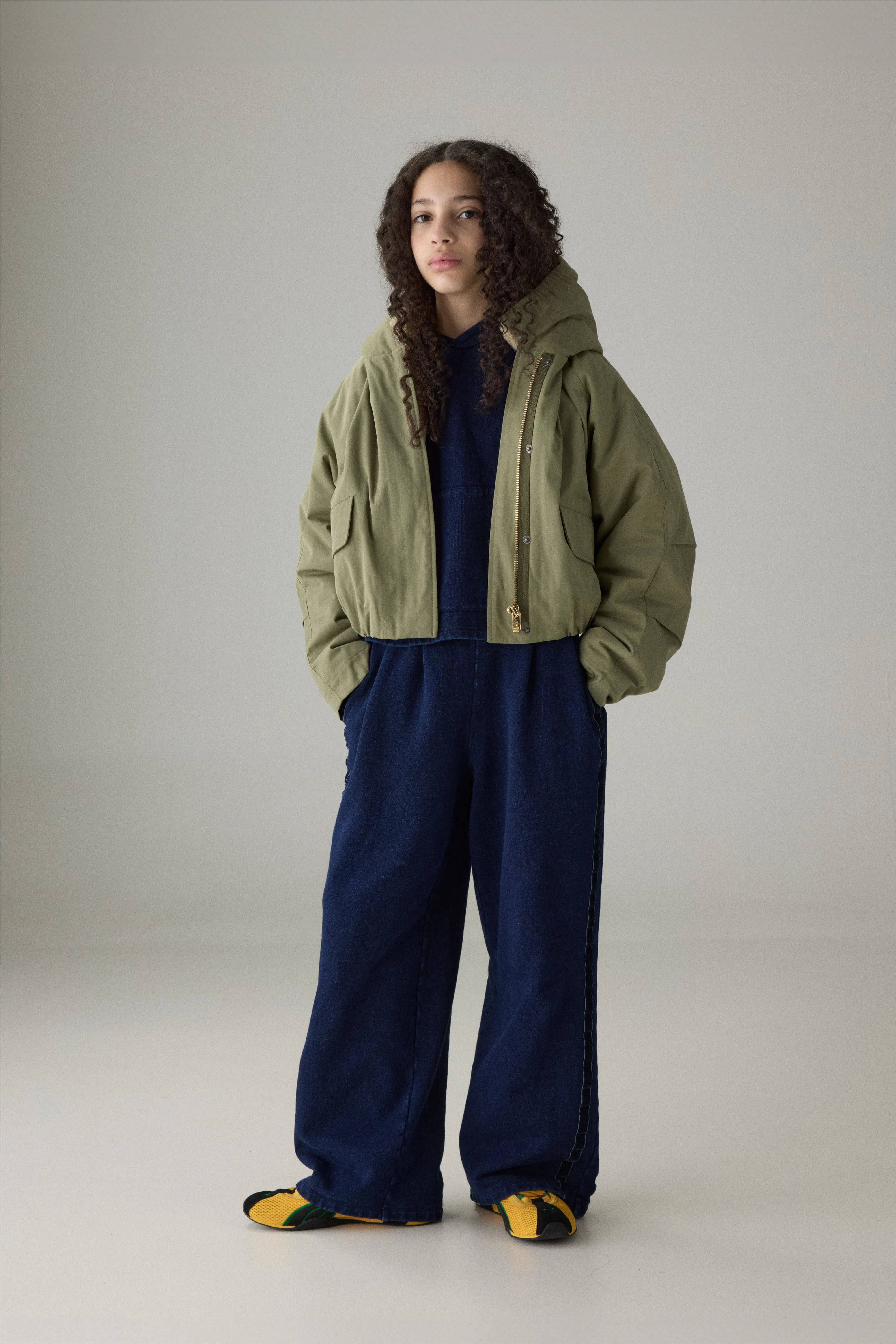 Hermine cropped jacket (262 / G / JEEP)