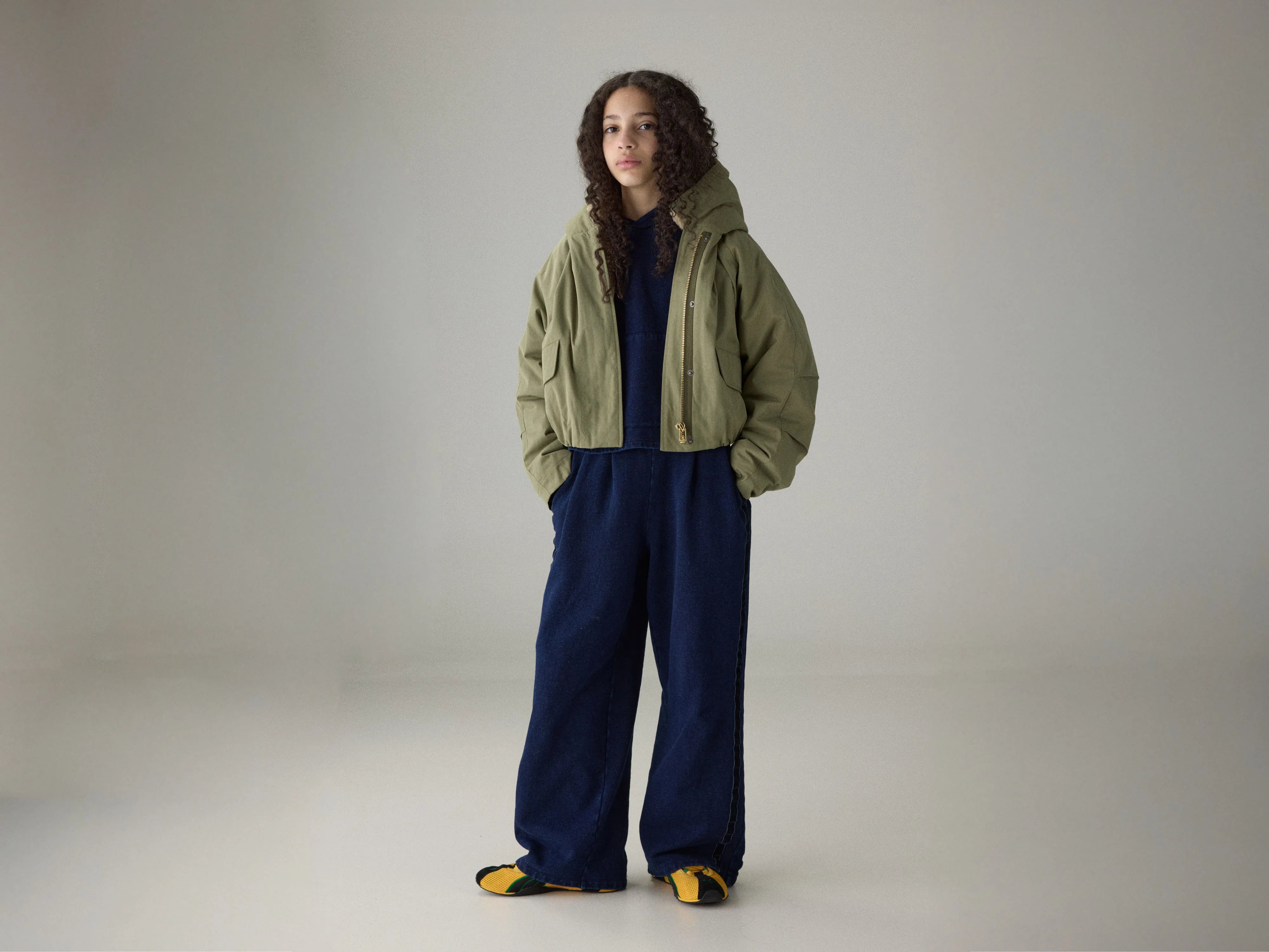 Hermine cropped jacket (262 / G / JEEP)