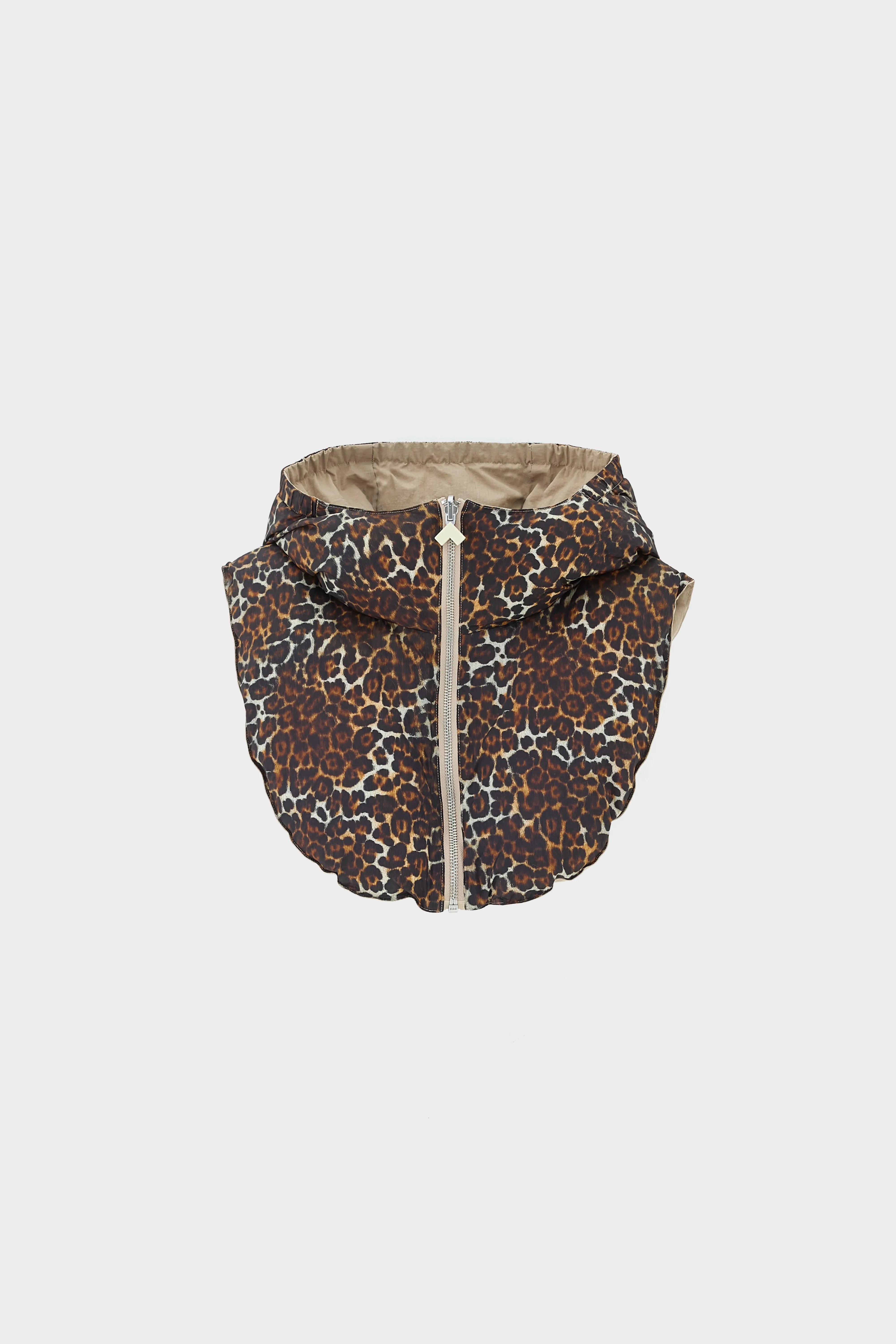 Hoody padded leopard hood (262 / G / COMBO A)