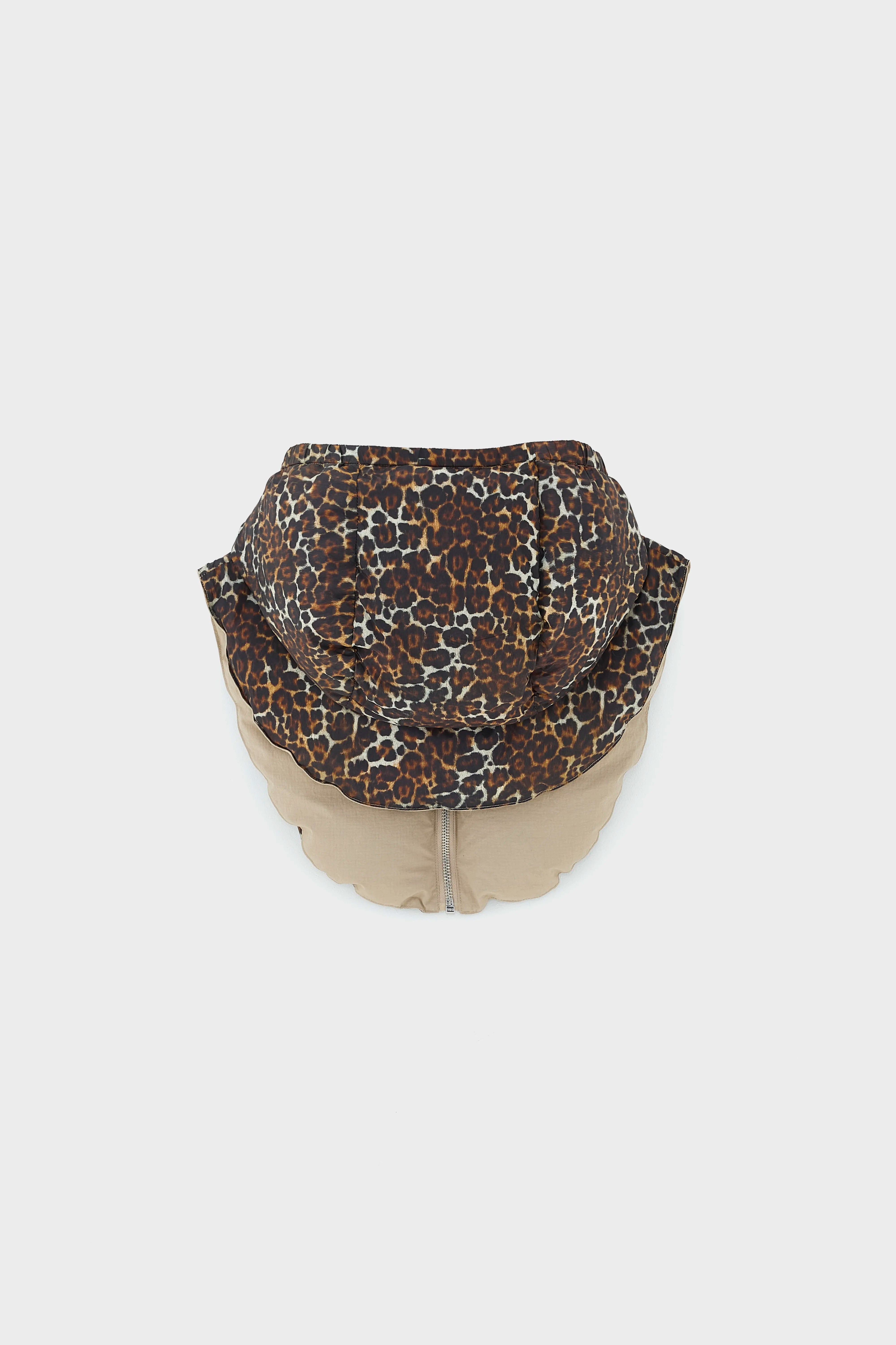 Hoody padded leopard hood (262 / G / COMBO A)