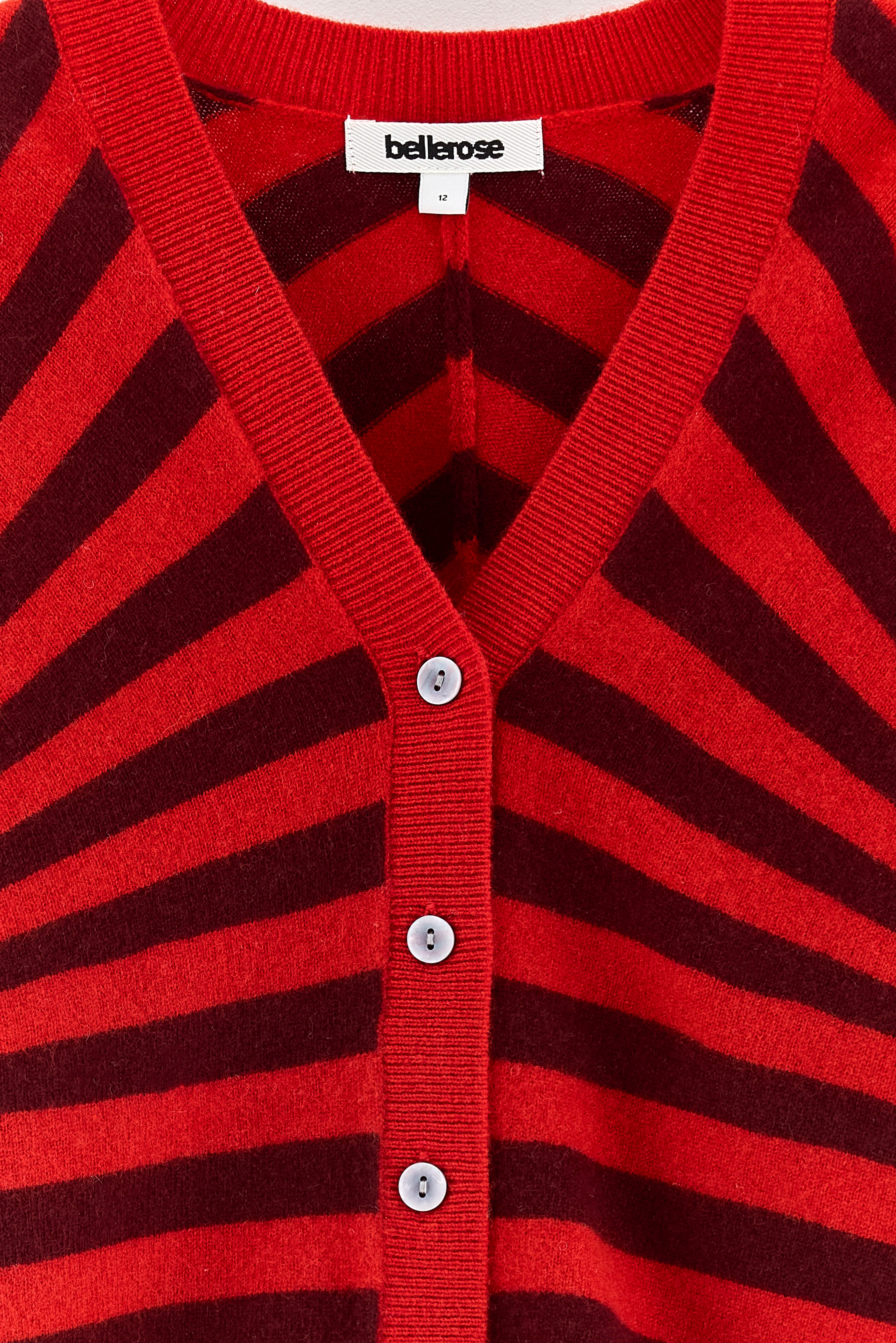 Cardigan col V Alzo (262 / G / STRIPE A)